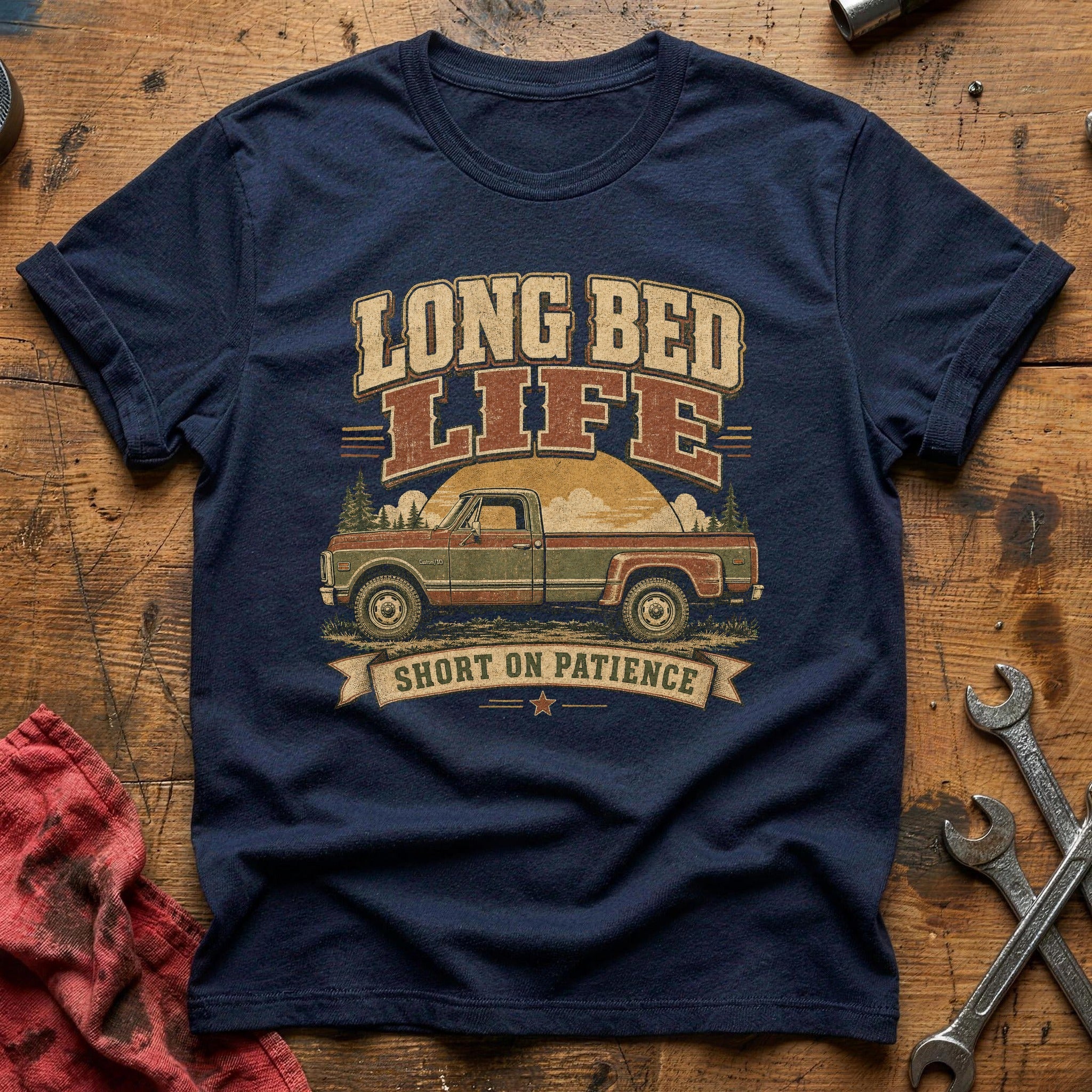 Long Bed Life T-Shirt - Navy