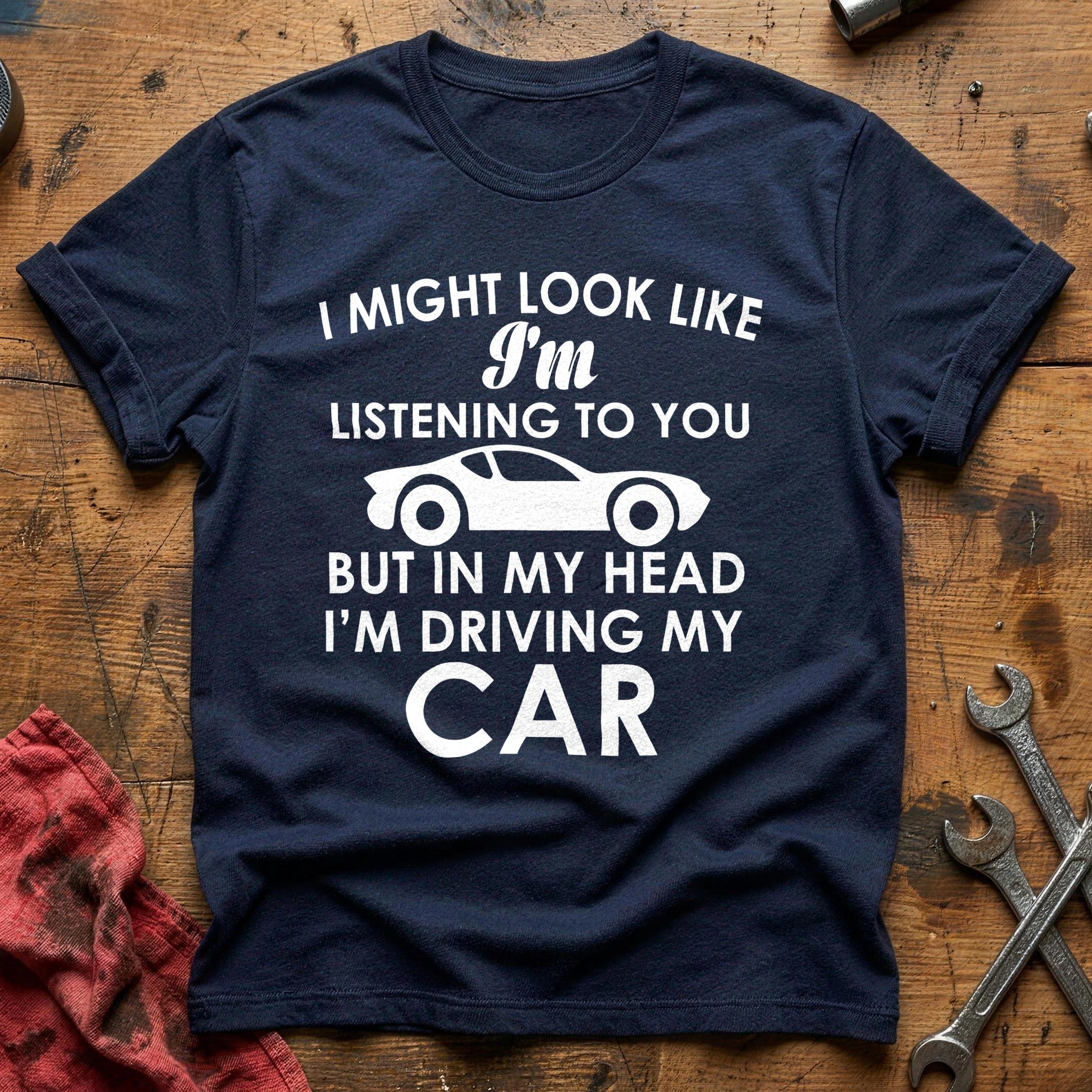 Look like i'm listening my car T-Shirt - Navy