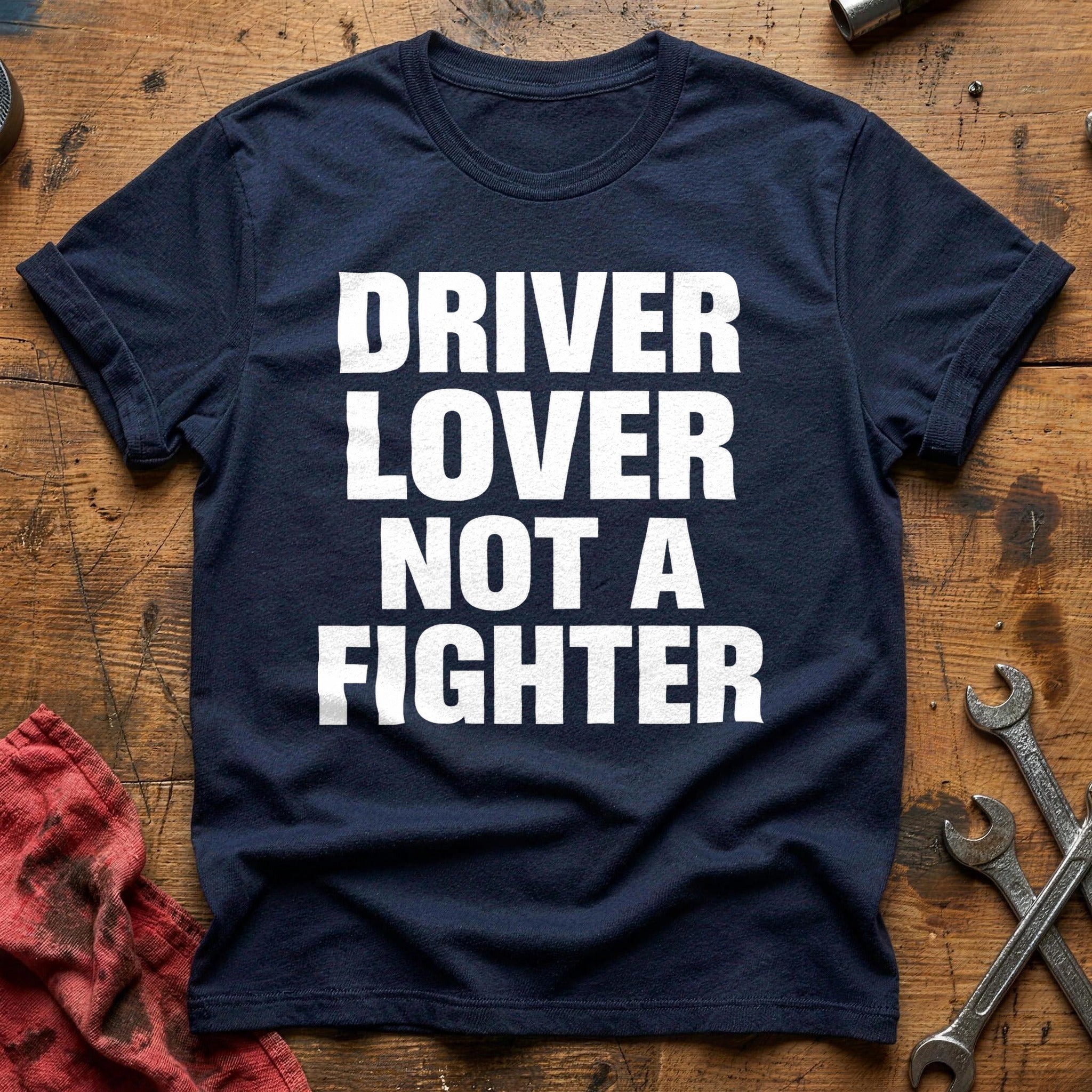 Lover, Not a Fighter T-Shirt - Navy