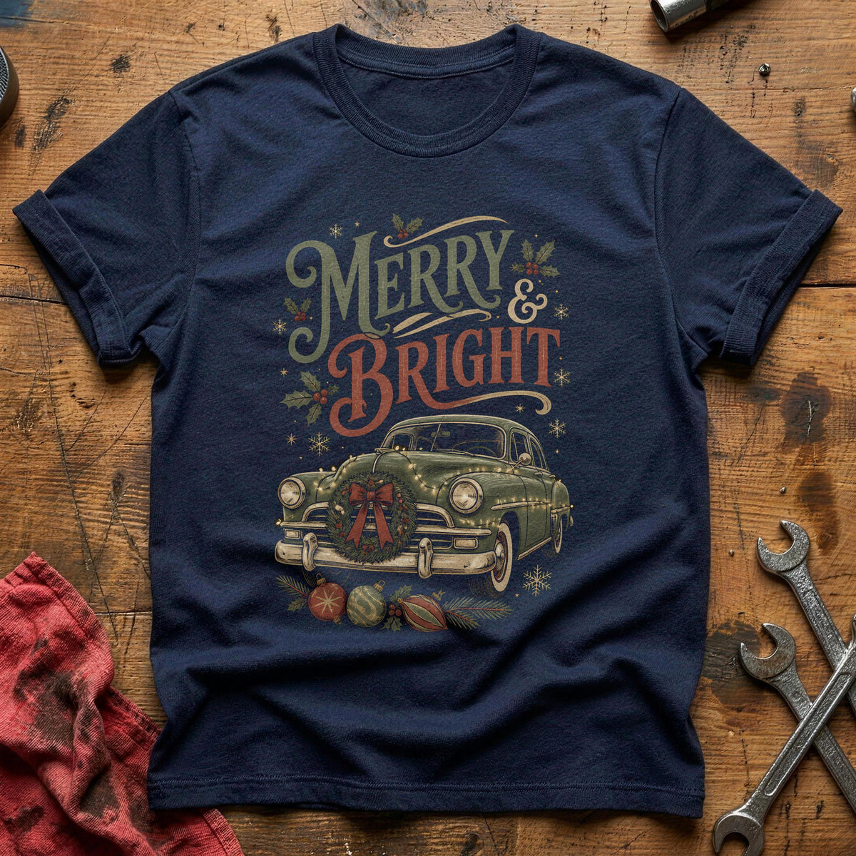 Merry And Bright 99 T-Shirt - Navy