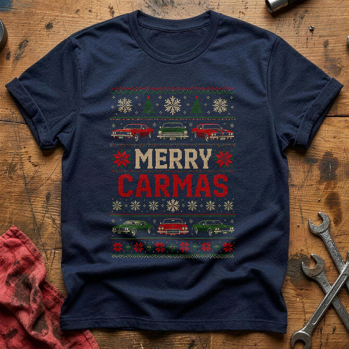 Merry Carmas 26 T-Shirt - Navy