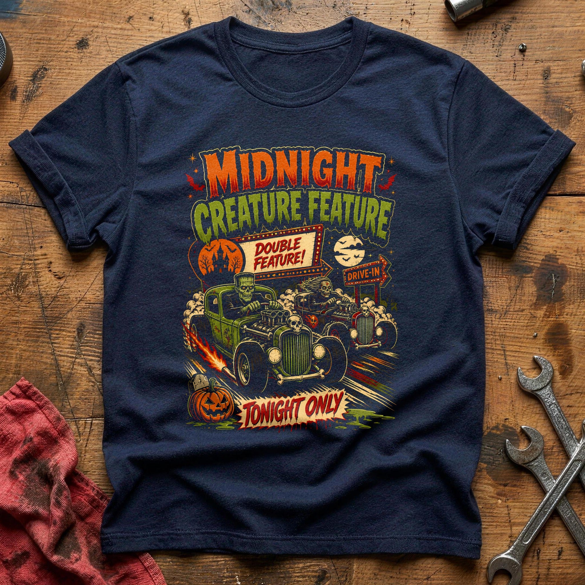 Midnight Creature Feature 88 T-Shirt - Navy