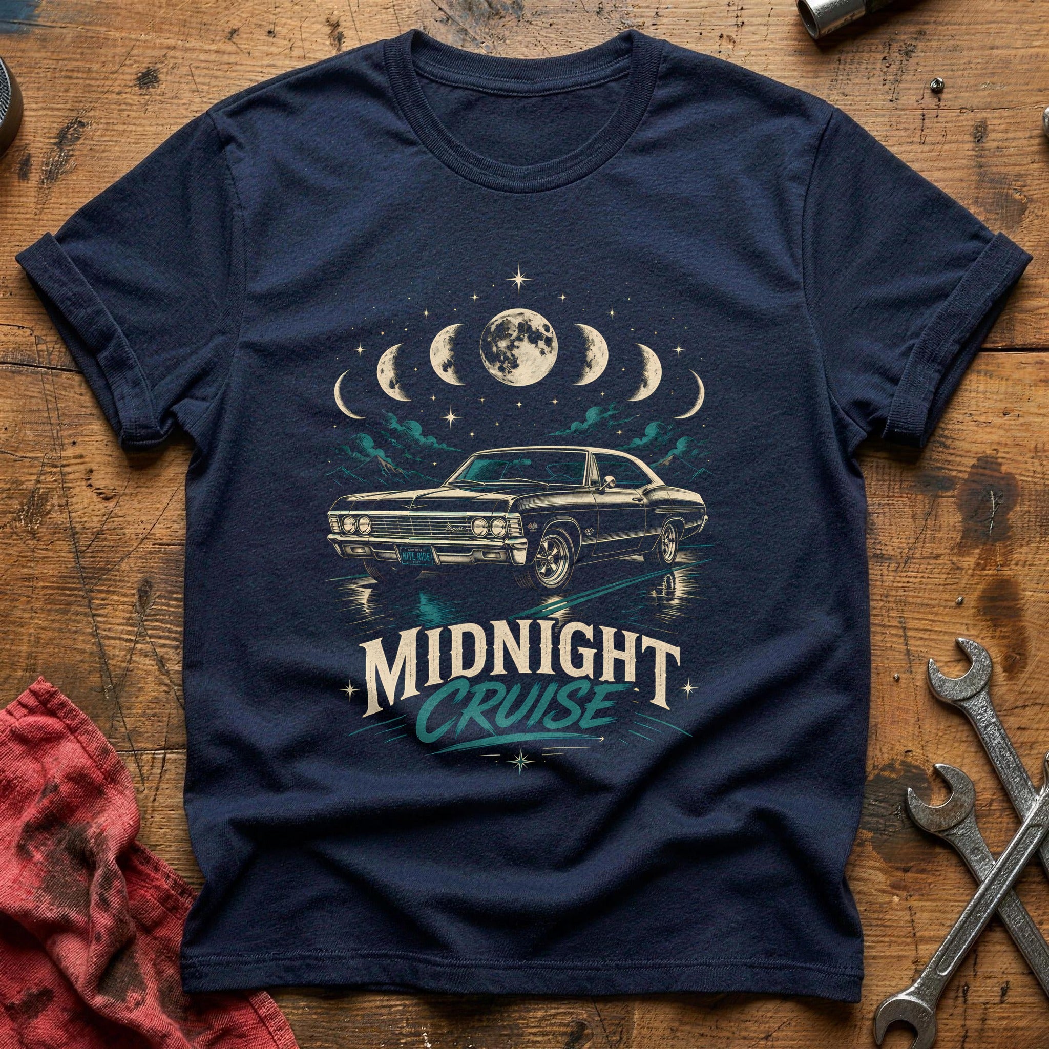 Midnight Cruise Moon 90 T-Shirt - Navy