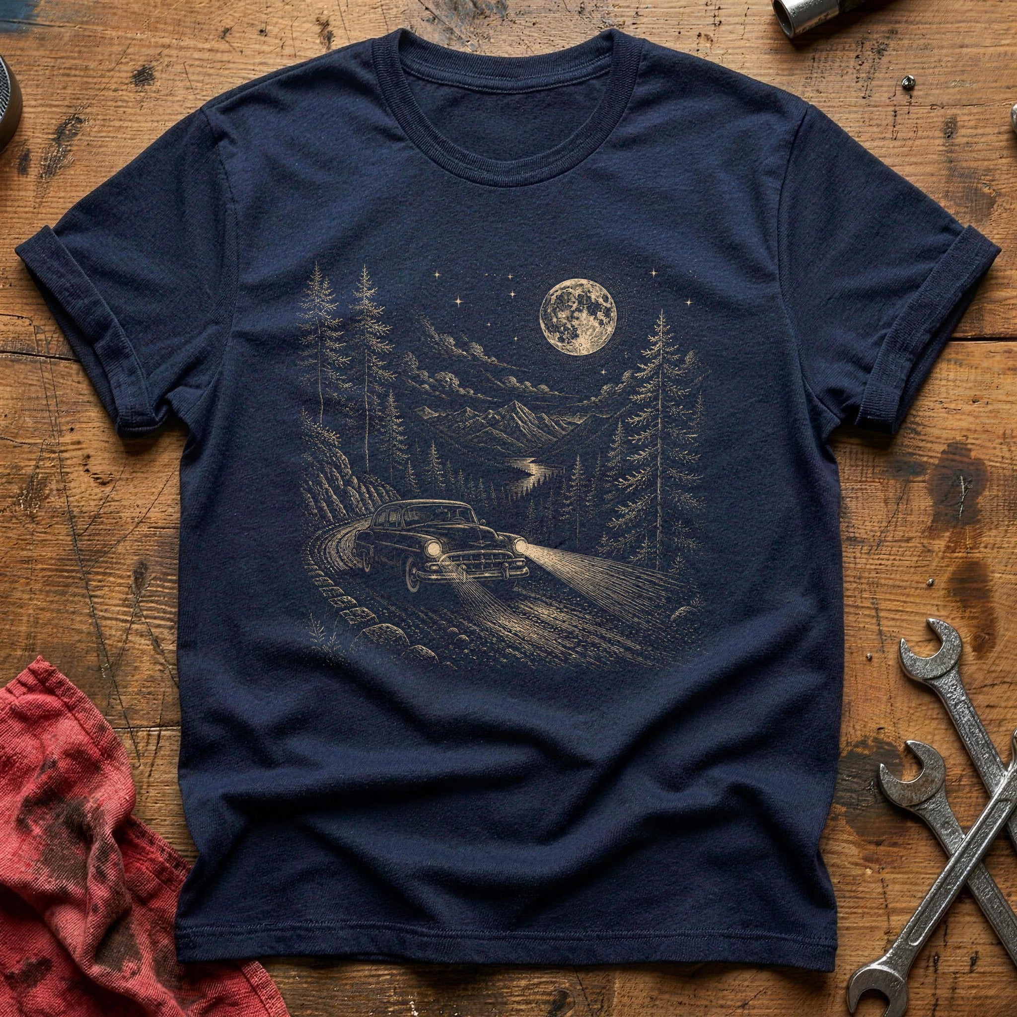 Midnight Mountain Escape T-Shirt - Navy