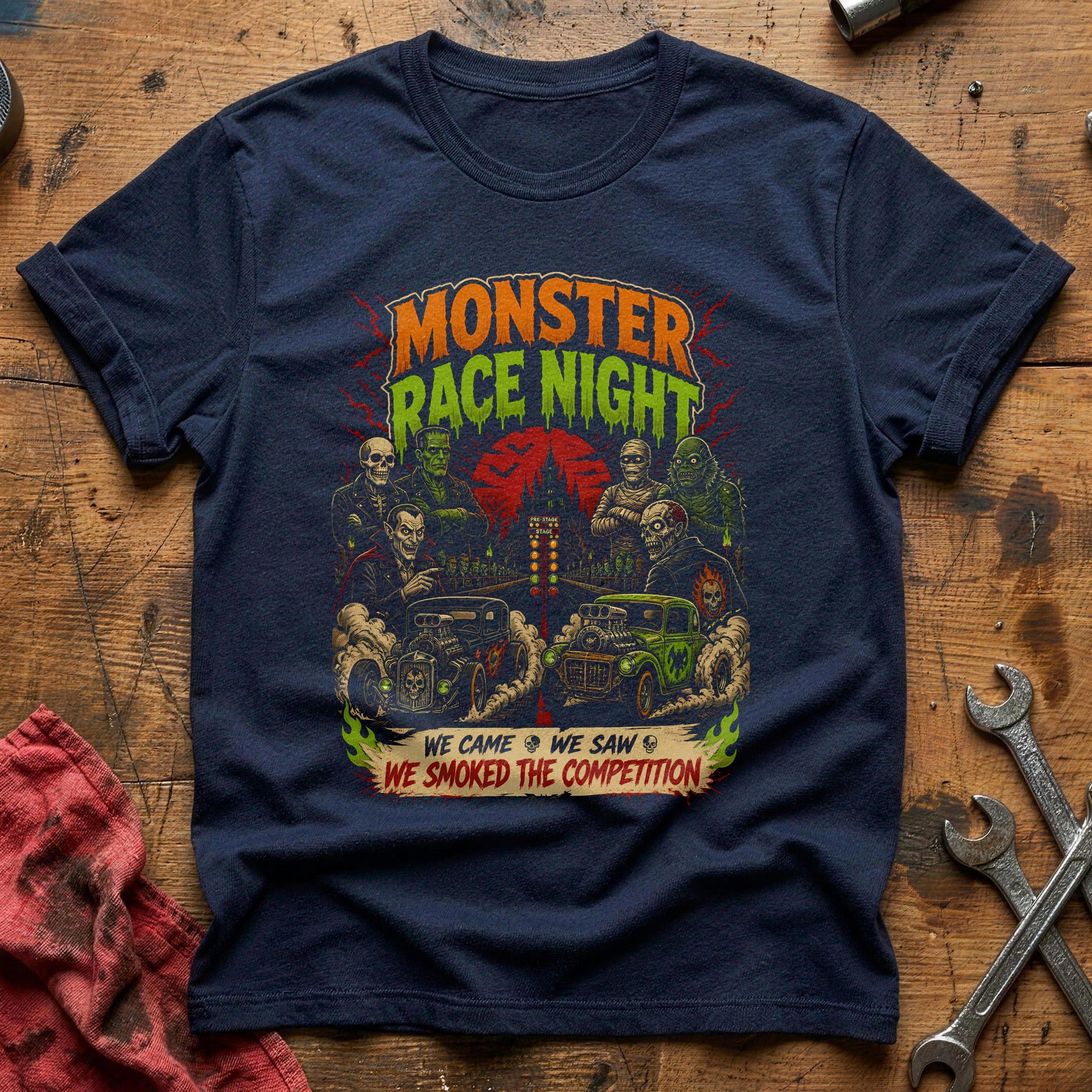 Monster Race Night 54 T-Shirt - Navy