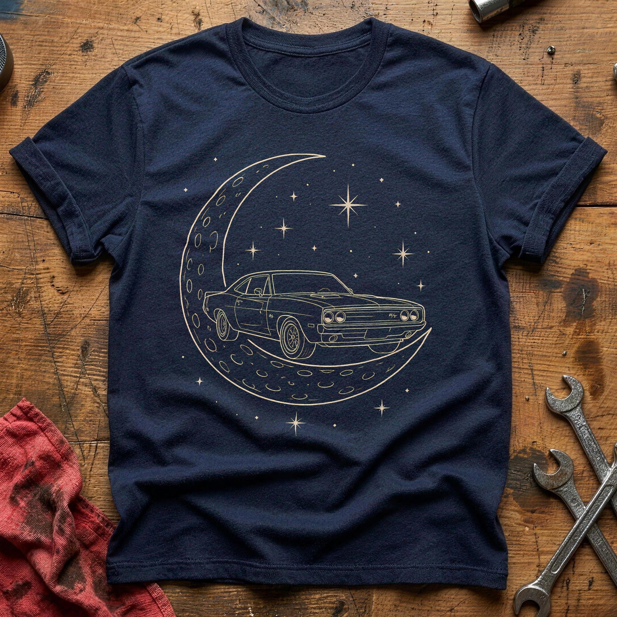 Moon Cradle Car 75 T-Shirt - Navy