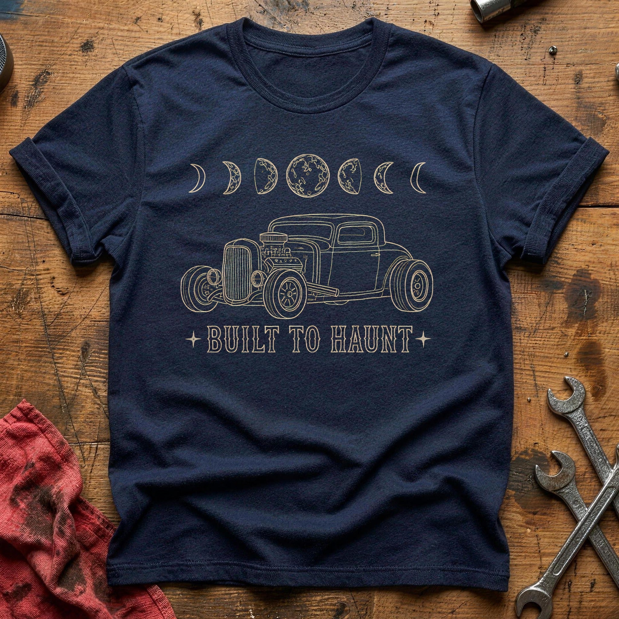 Moon Phases Haunt 21 T-Shirt - Navy