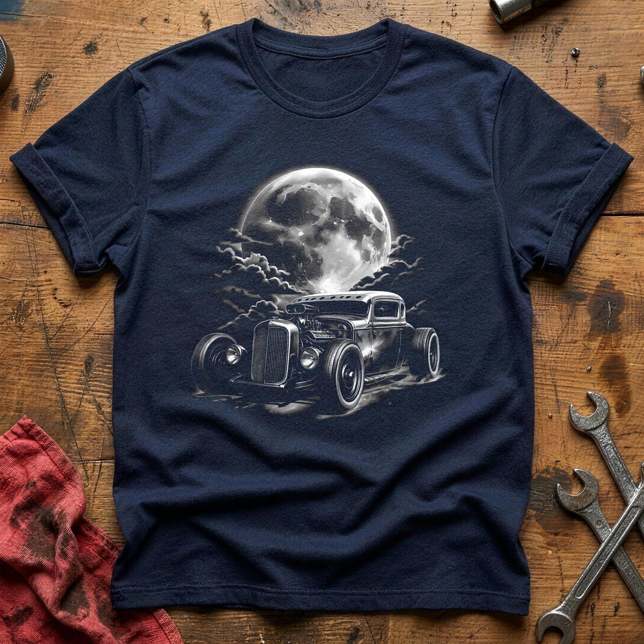 Moonlight Hot Rod Classic T-Shirt - Navy