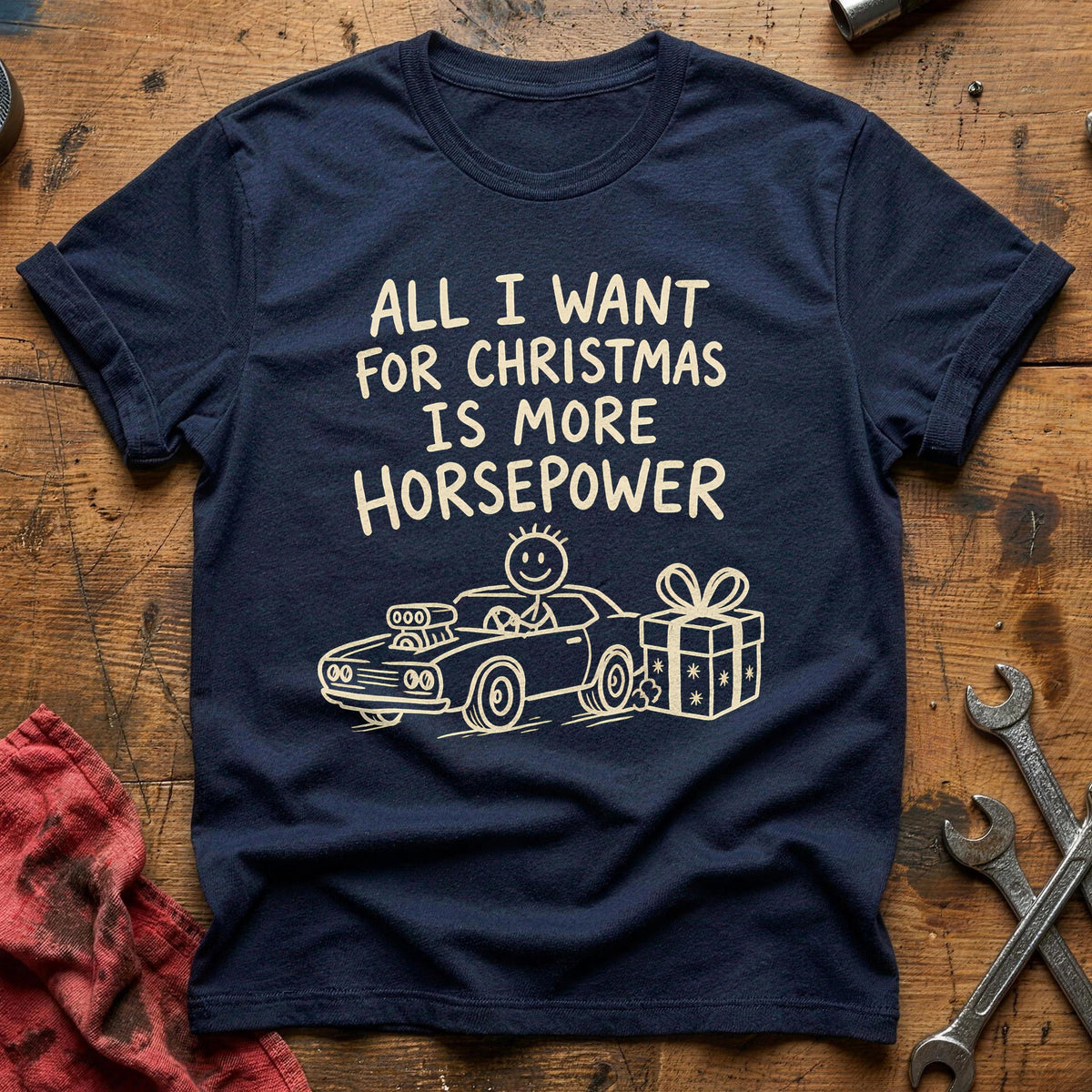 More Horsepower 77 T-Shirt - Navy