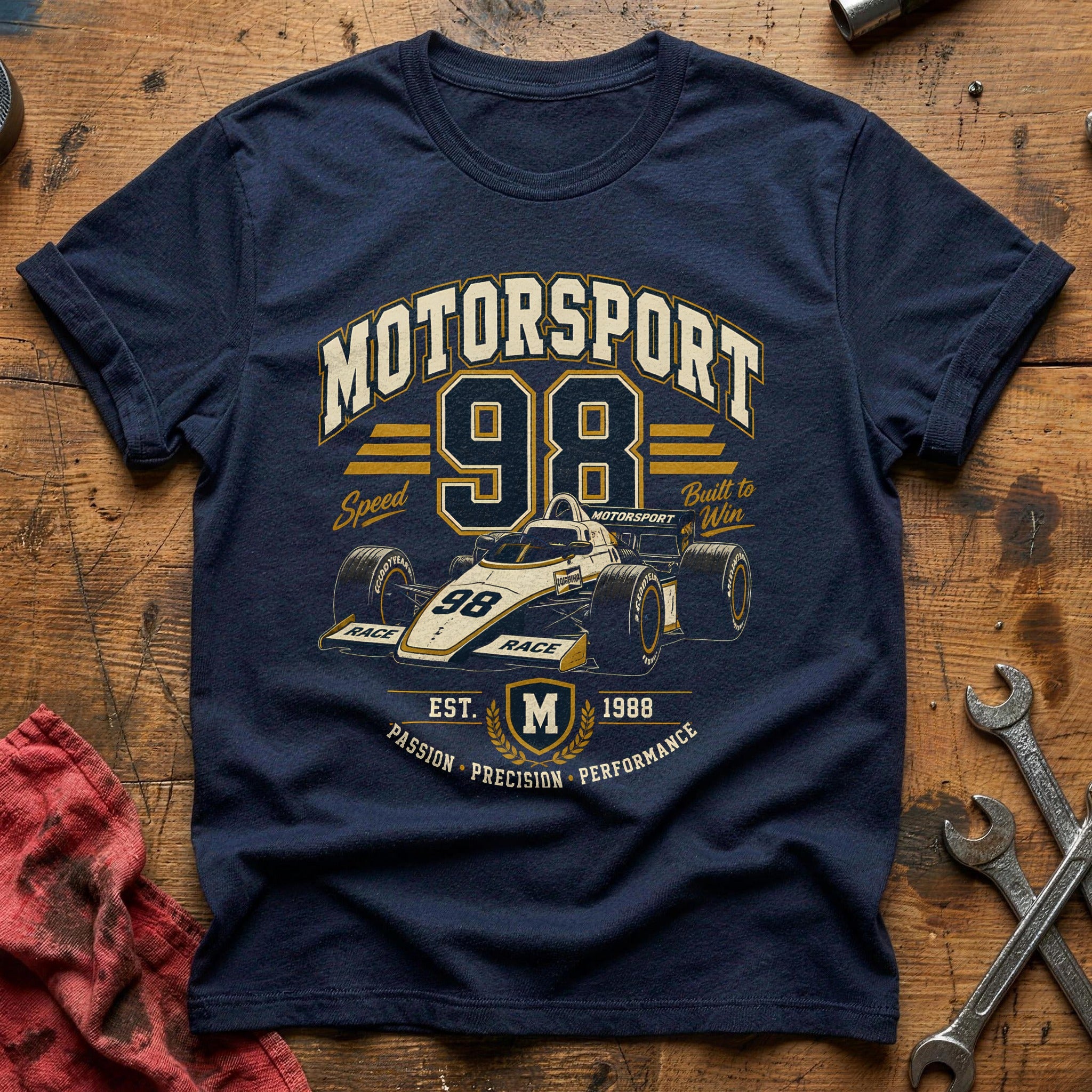 Motorsport Sports 10 T-Shirt - Navy