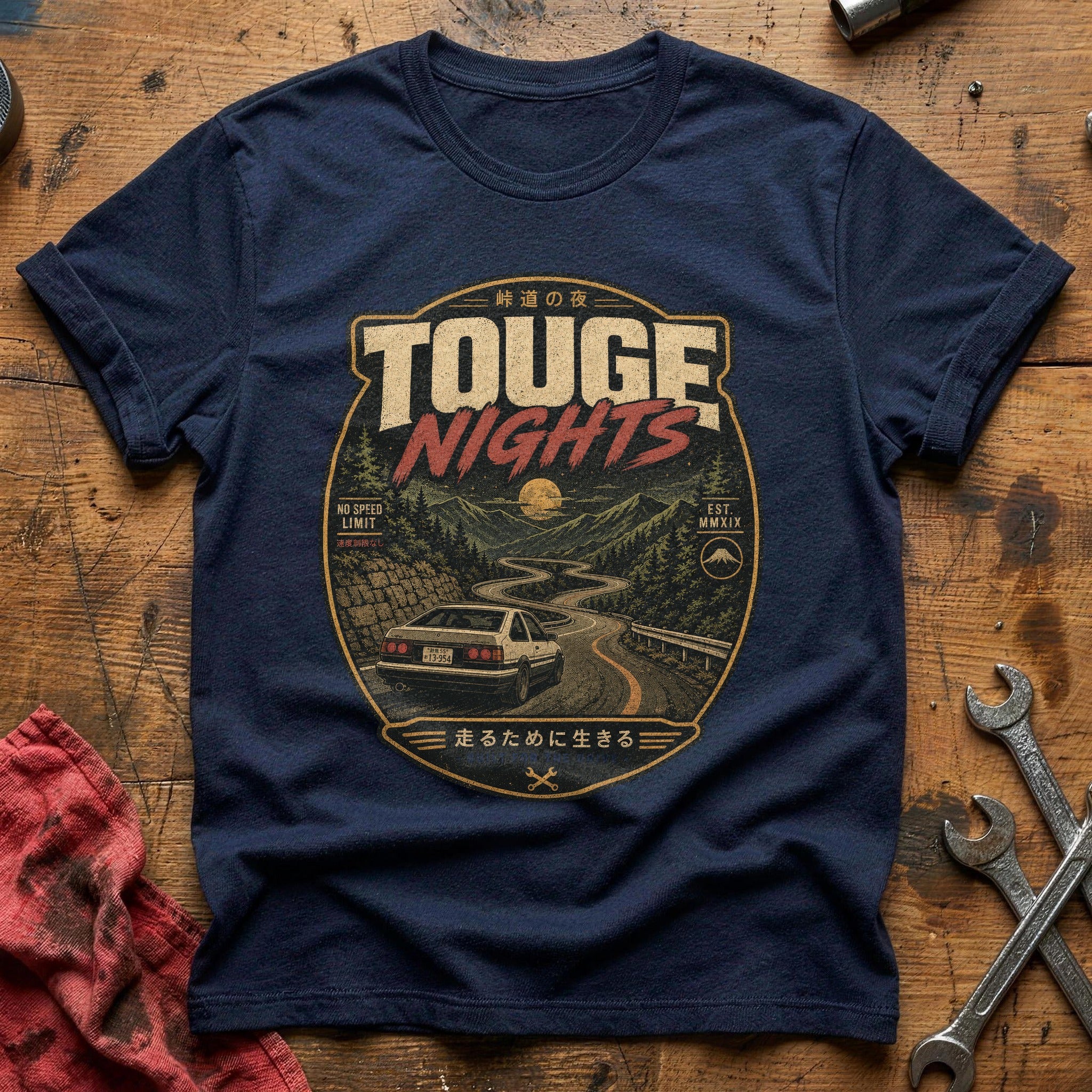 Mountain Pass Midnight T-Shirt - Navy