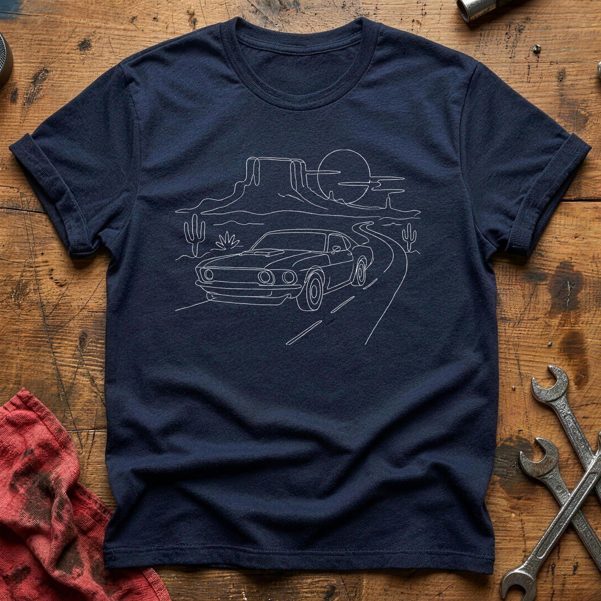 Muscle Car Desert 75 T-Shirt - Navy