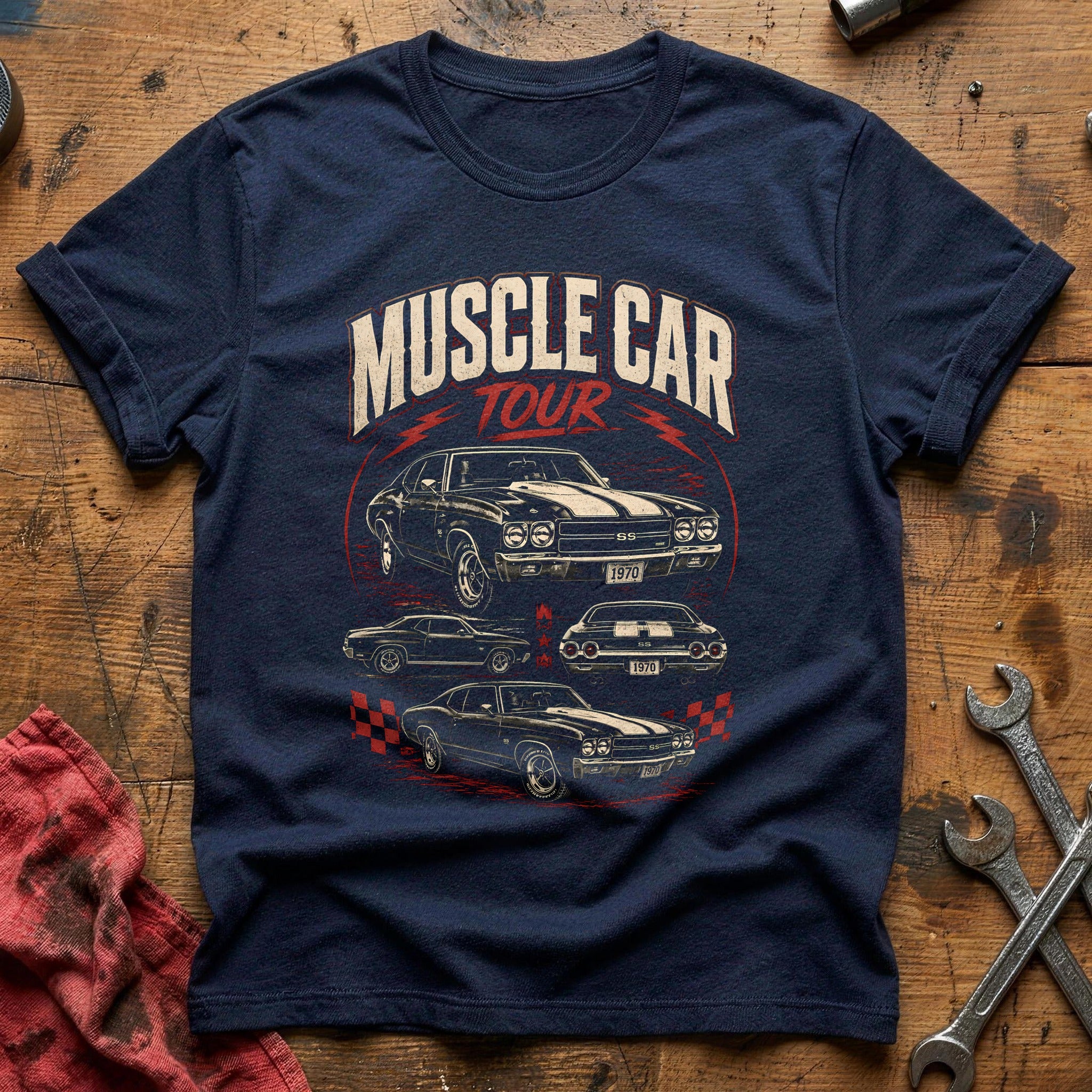 Muscle Car Tour Bootleg 29 T-Shirt - Navy