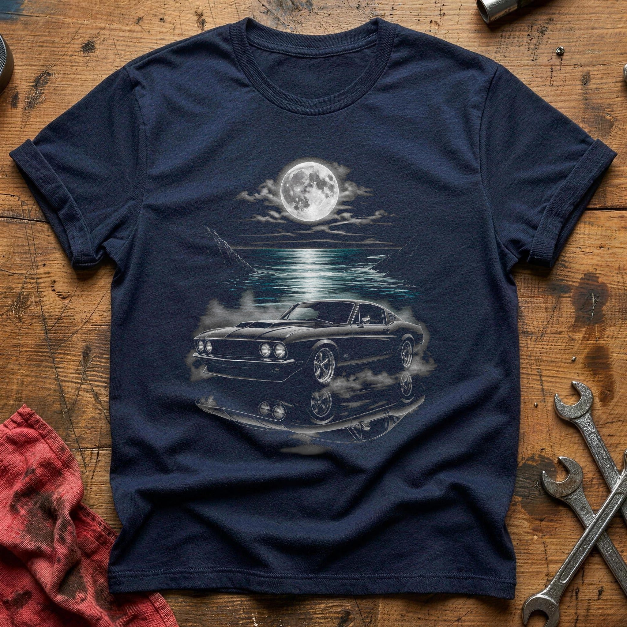 Musclecar Reflection Water 45 T-Shirt - Navy