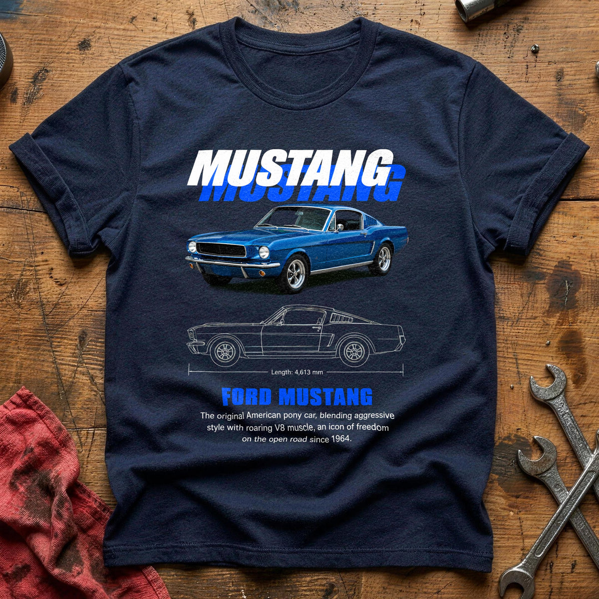 Mustang 96 T-Shirt - Navy