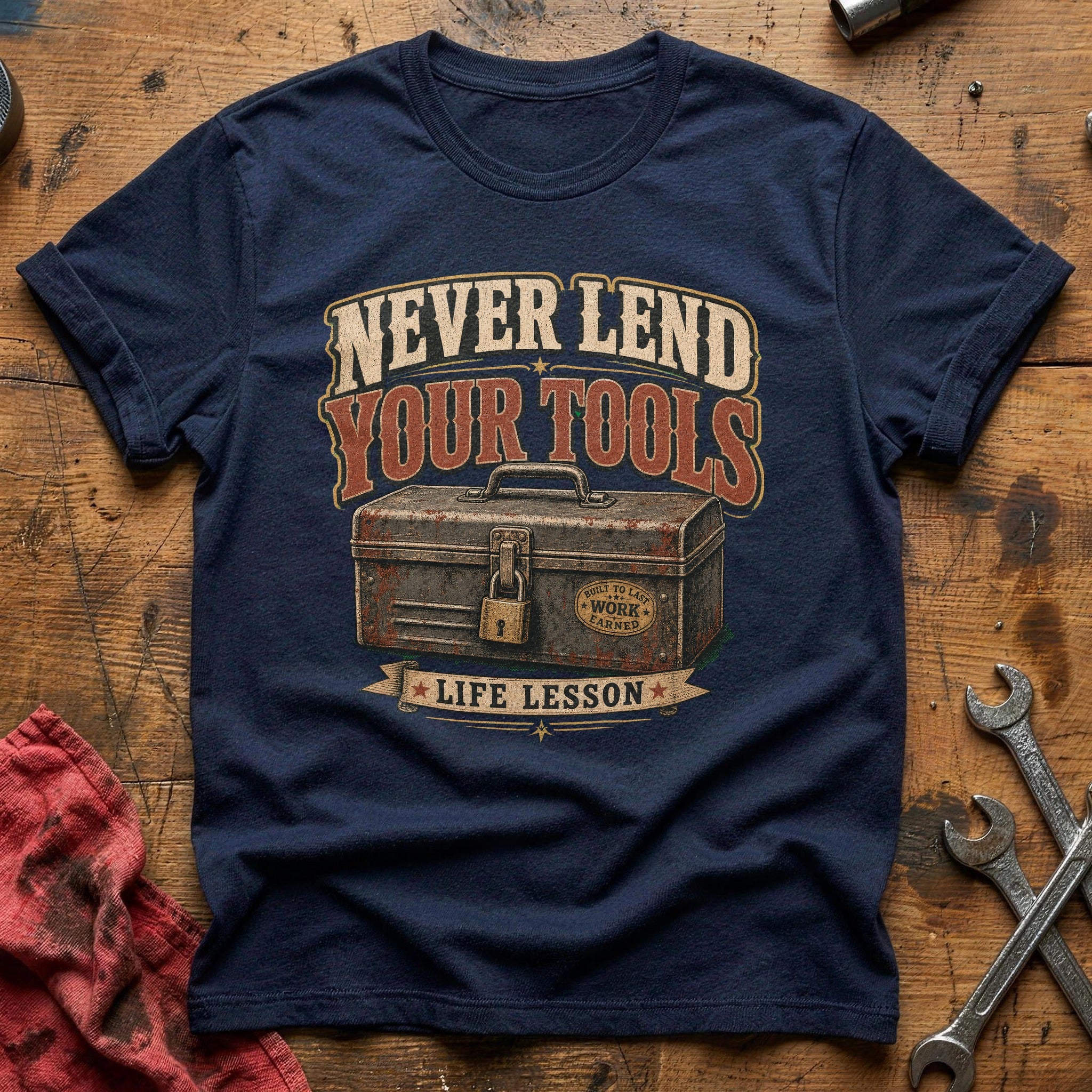 Never Lend Your Tools T-Shirt - Navy