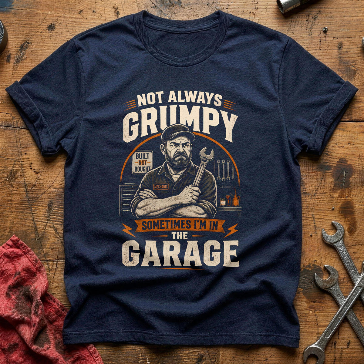 Not Grumpy Garage 58 T-Shirt - Navy