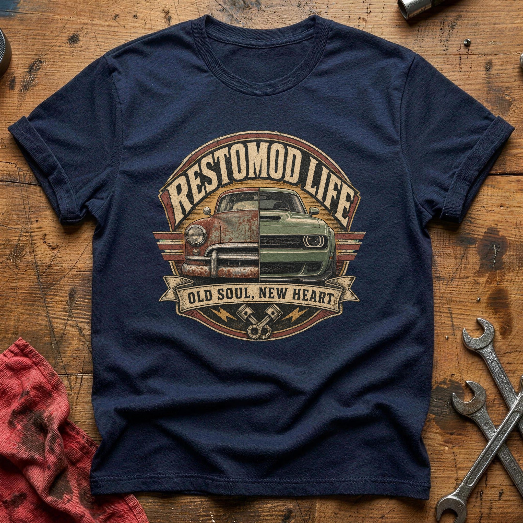 Old Soul, New Heart T-Shirt - Navy