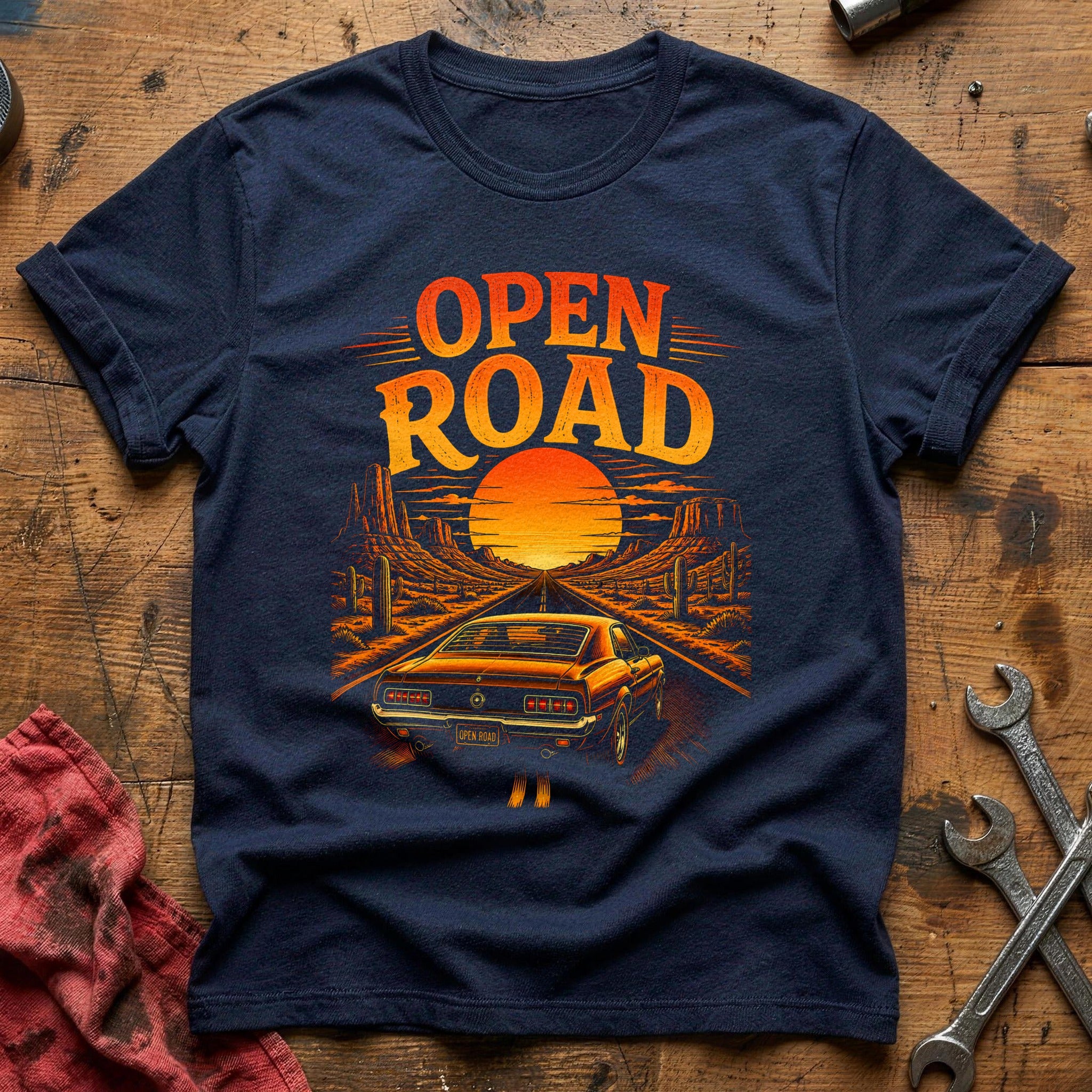 Open Road Surreal 31 T-Shirt - Navy