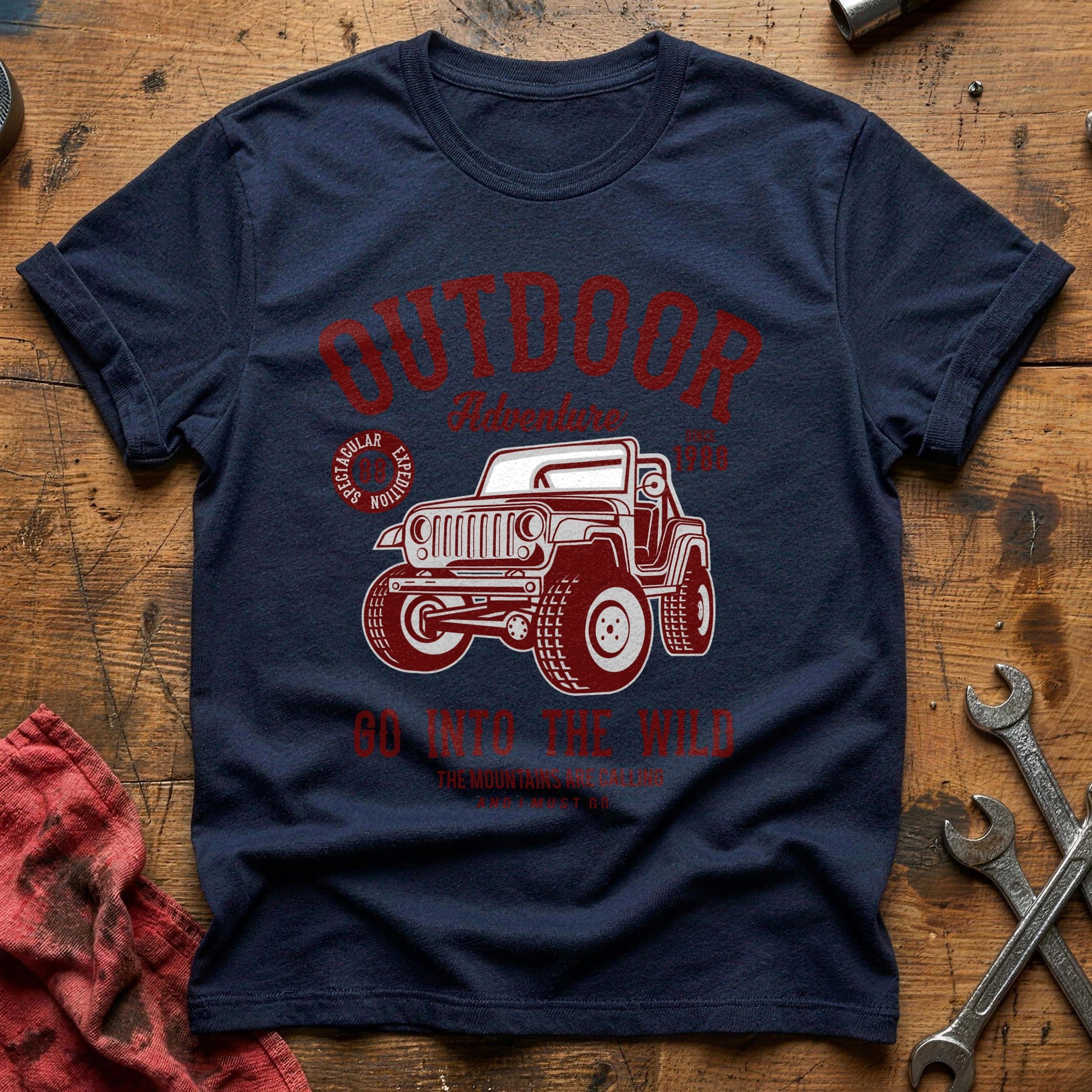 Outdoor jeep T-Shirt - Navy