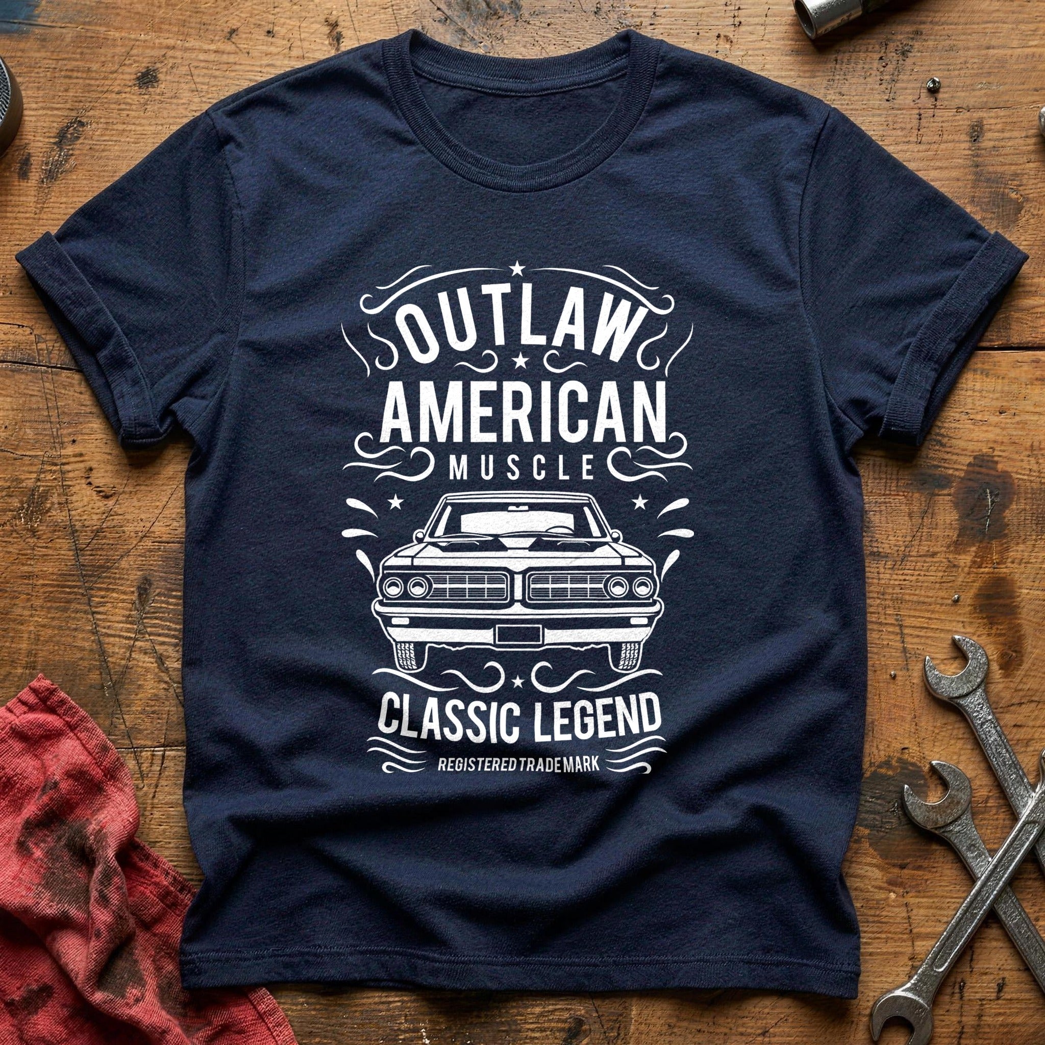 Outlaw american muscle T-Shirt - Navy