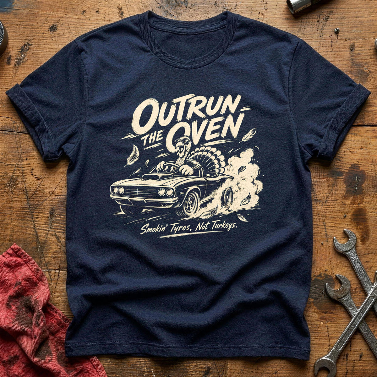 Outrun The Oven 1 T-Shirt - Navy