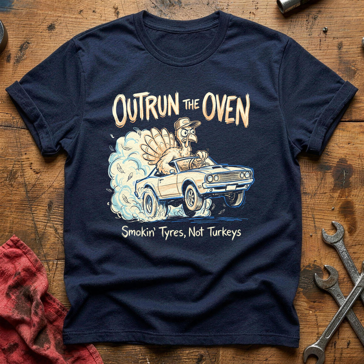 Outrun The Oven 2 T-Shirt - Navy