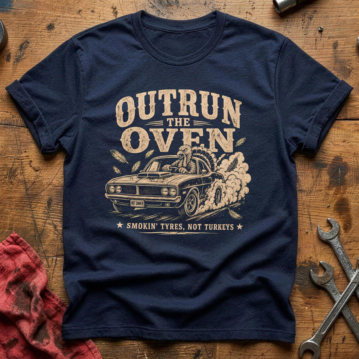 Outrun The Oven 3 T-Shirt - Navy