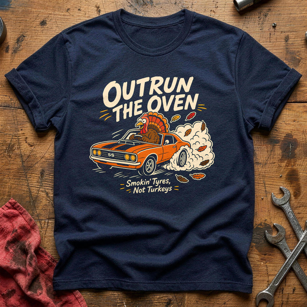 Outrun The Oven 5 T-Shirt - Navy