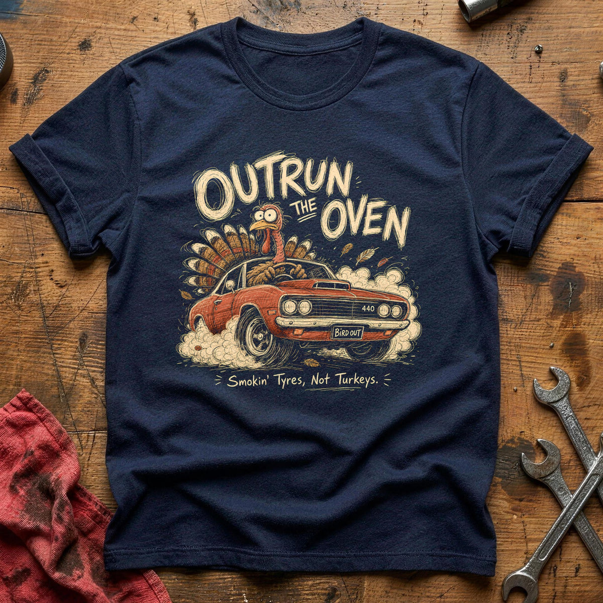 Outrun The Oven 6 T-Shirt - Navy