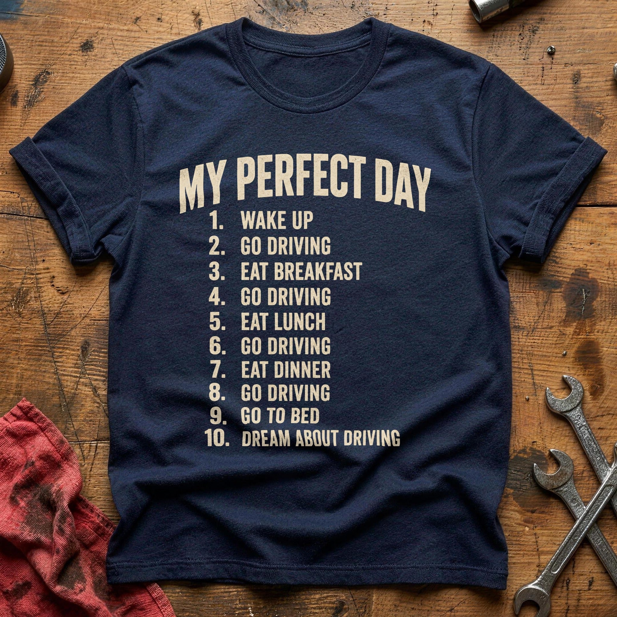 Perfect Day Blueprint T-Shirt - Navy