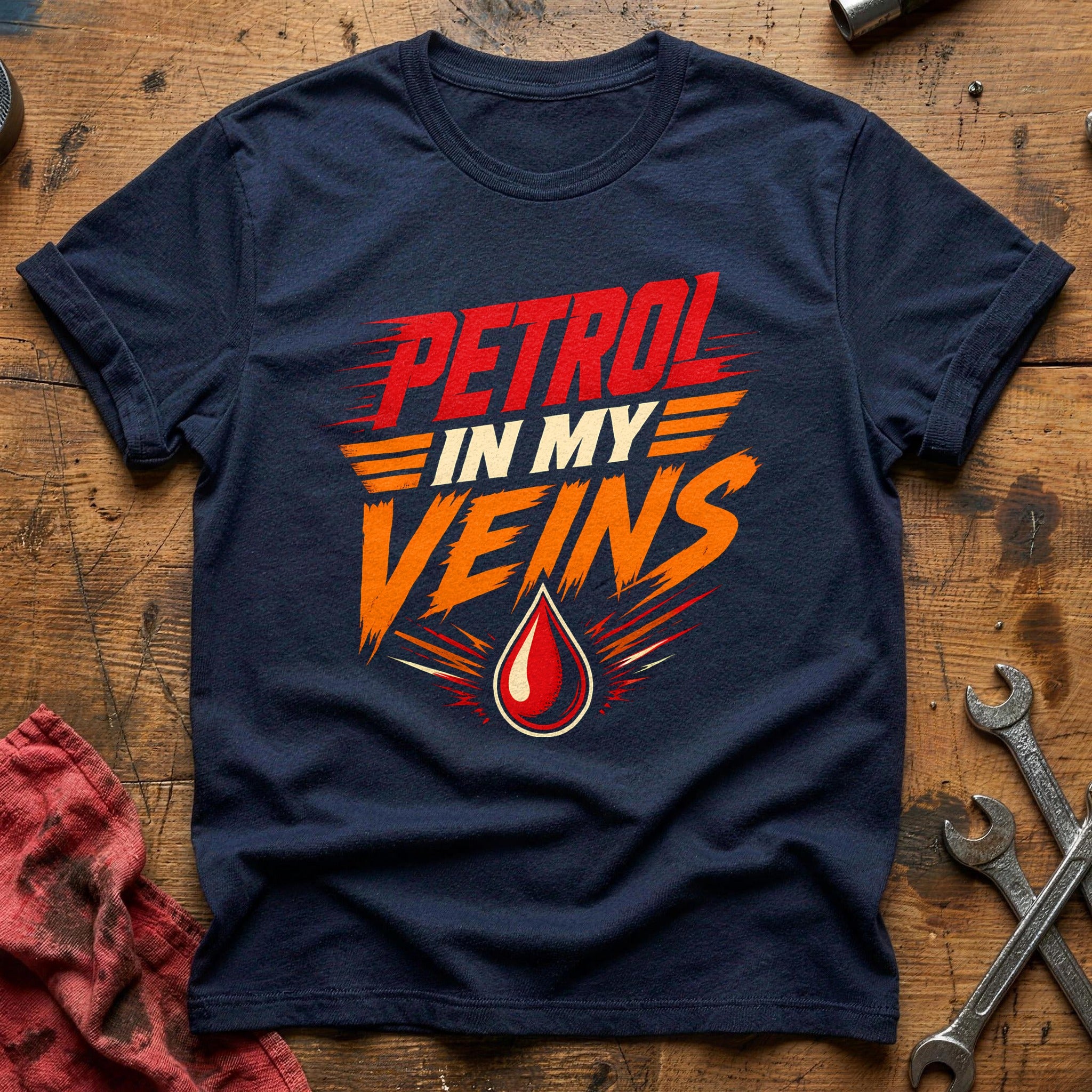 Petrol In My Veins 43 T-Shirt - Navy