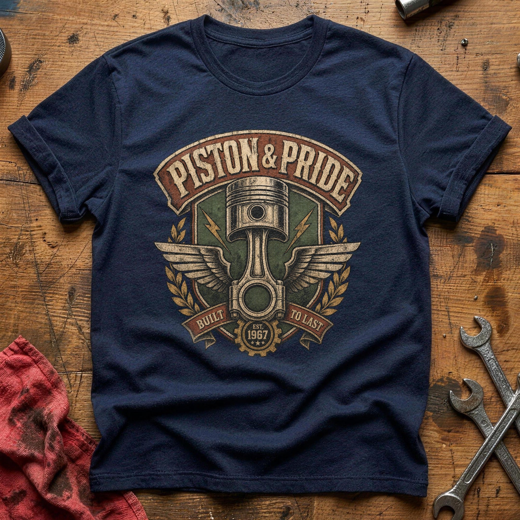 Piston & Pride T-Shirt - Navy