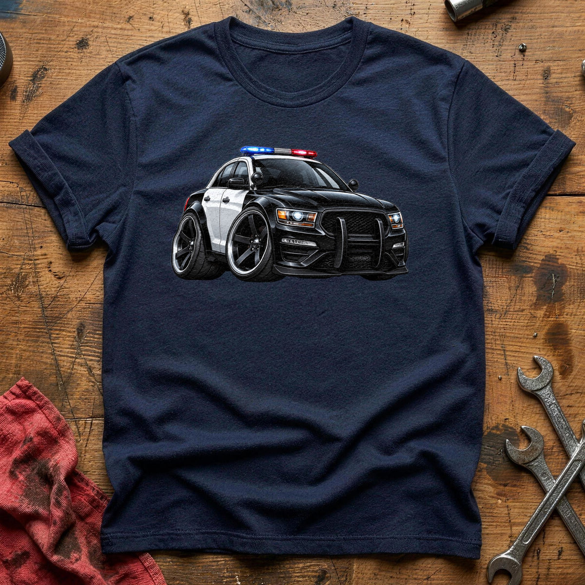 Police Car 71 T-Shirt - Navy