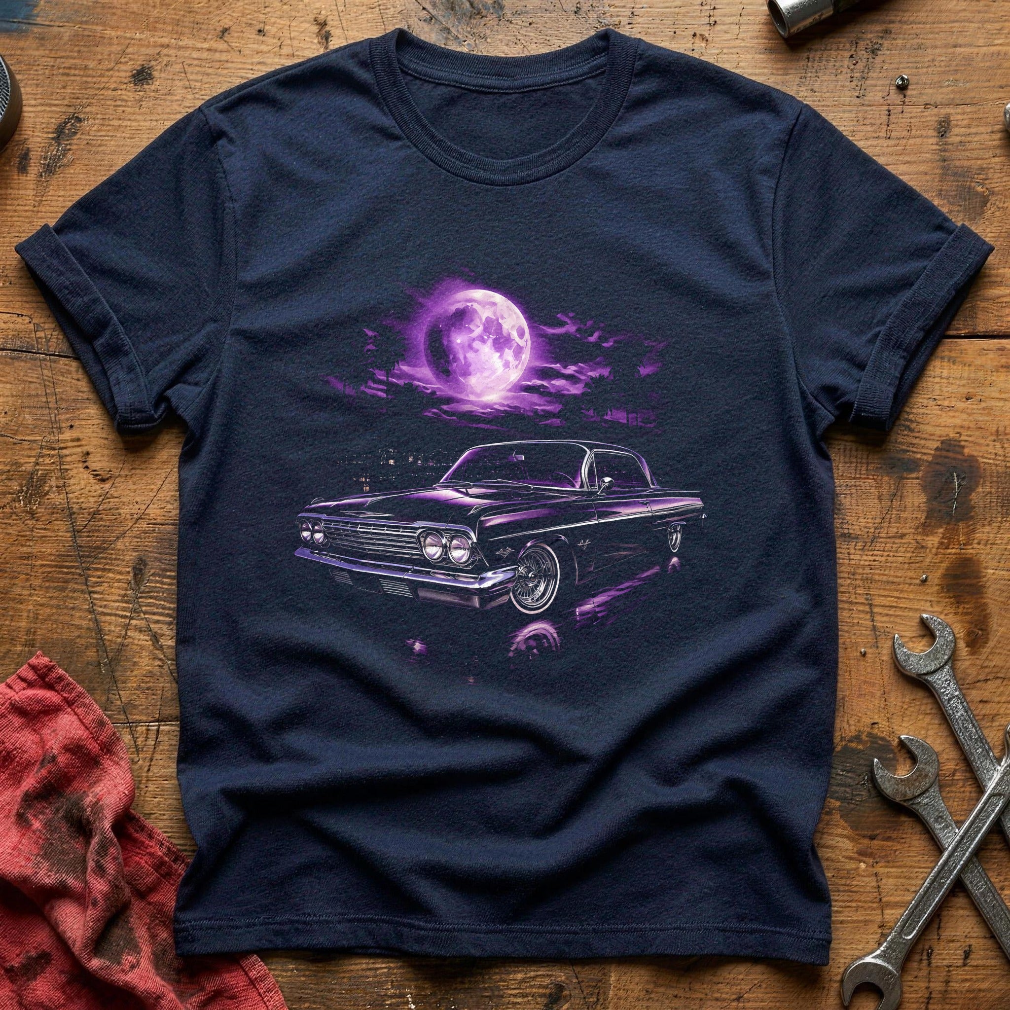 Purple Moon Lowrider T-Shirt - Navy