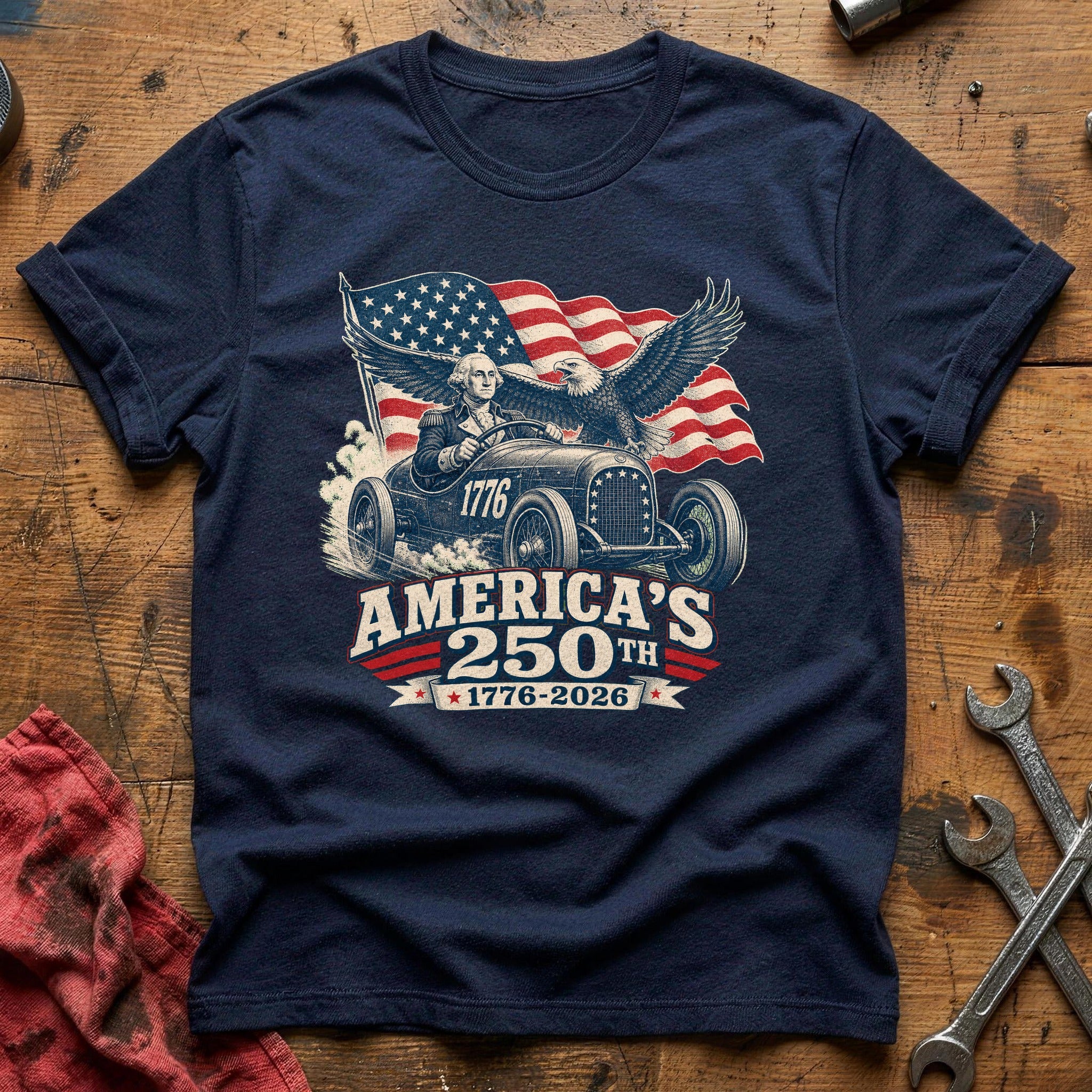 Quarter Mile Birthday T-Shirt - Navy