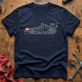 Race Car Christmas Lights 58 T-Shirt - Navy