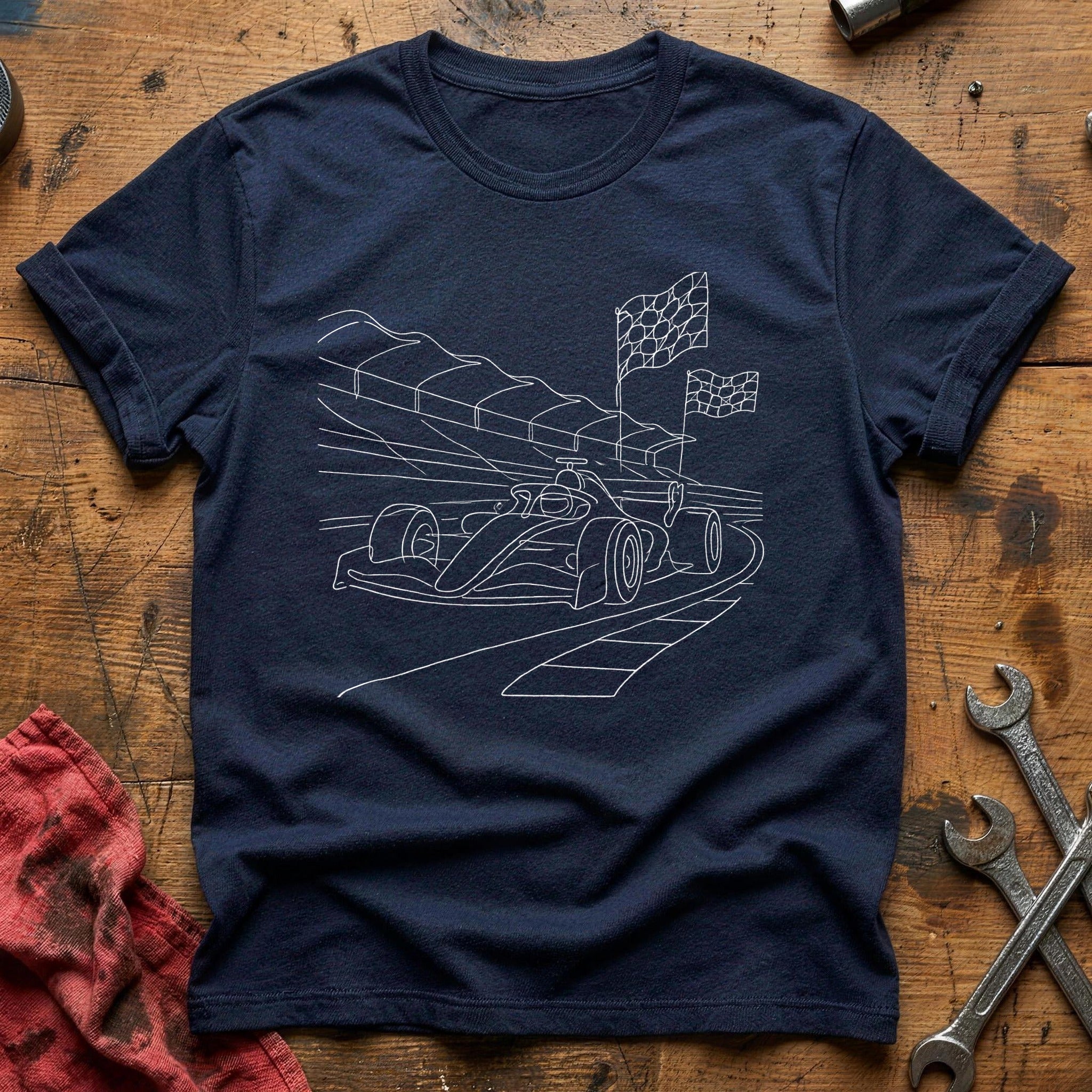 Racecar Track 32 T-Shirt - Navy