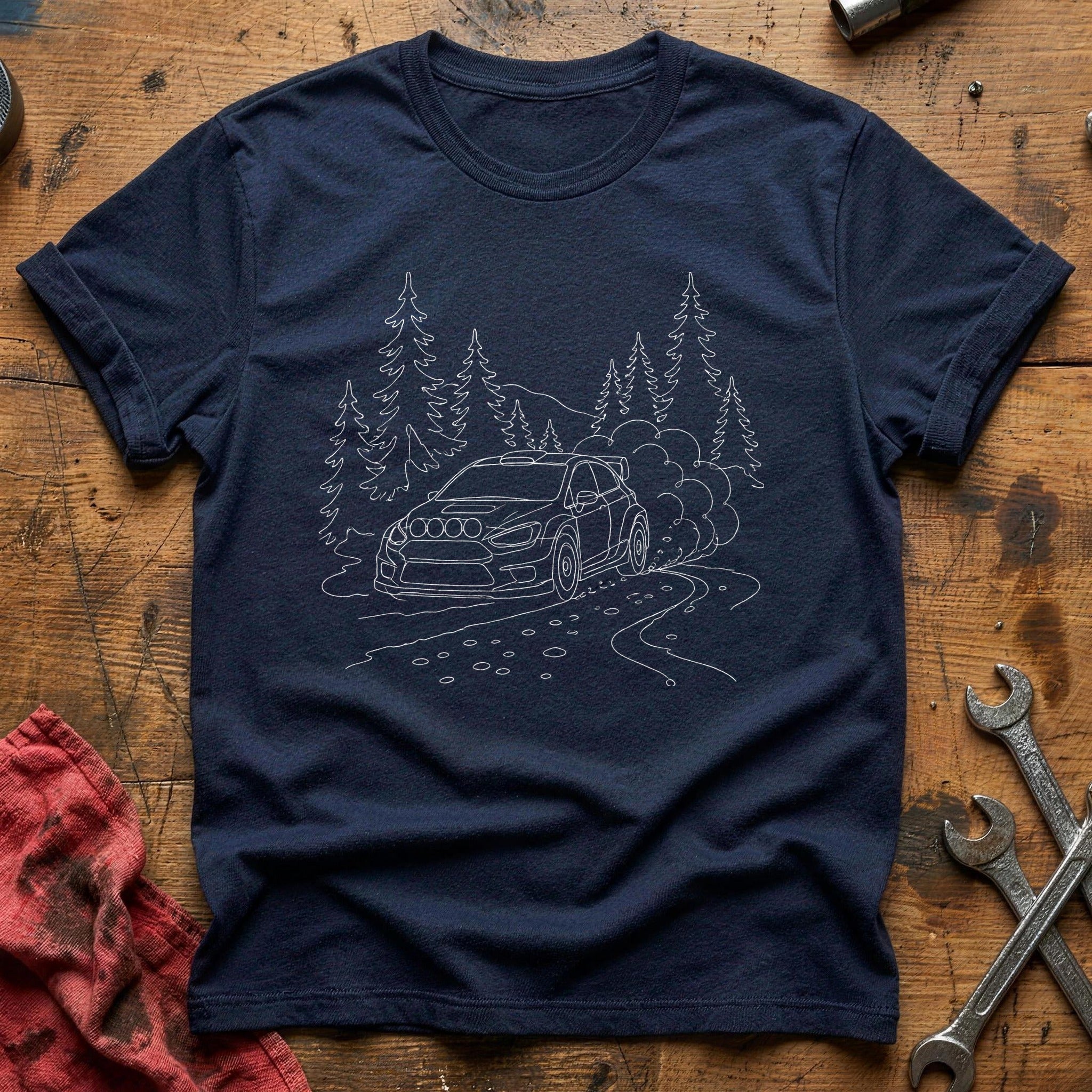 Rally Forest Gravel 66 T-Shirt - Navy