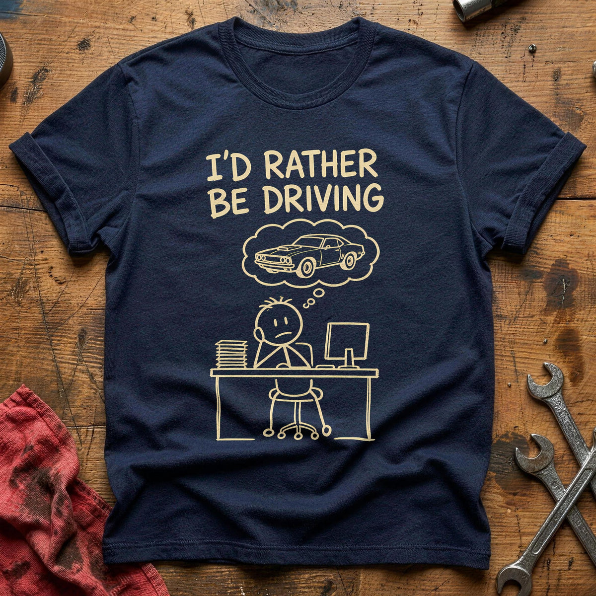 Rather Driving 24 T-Shirt - Navy