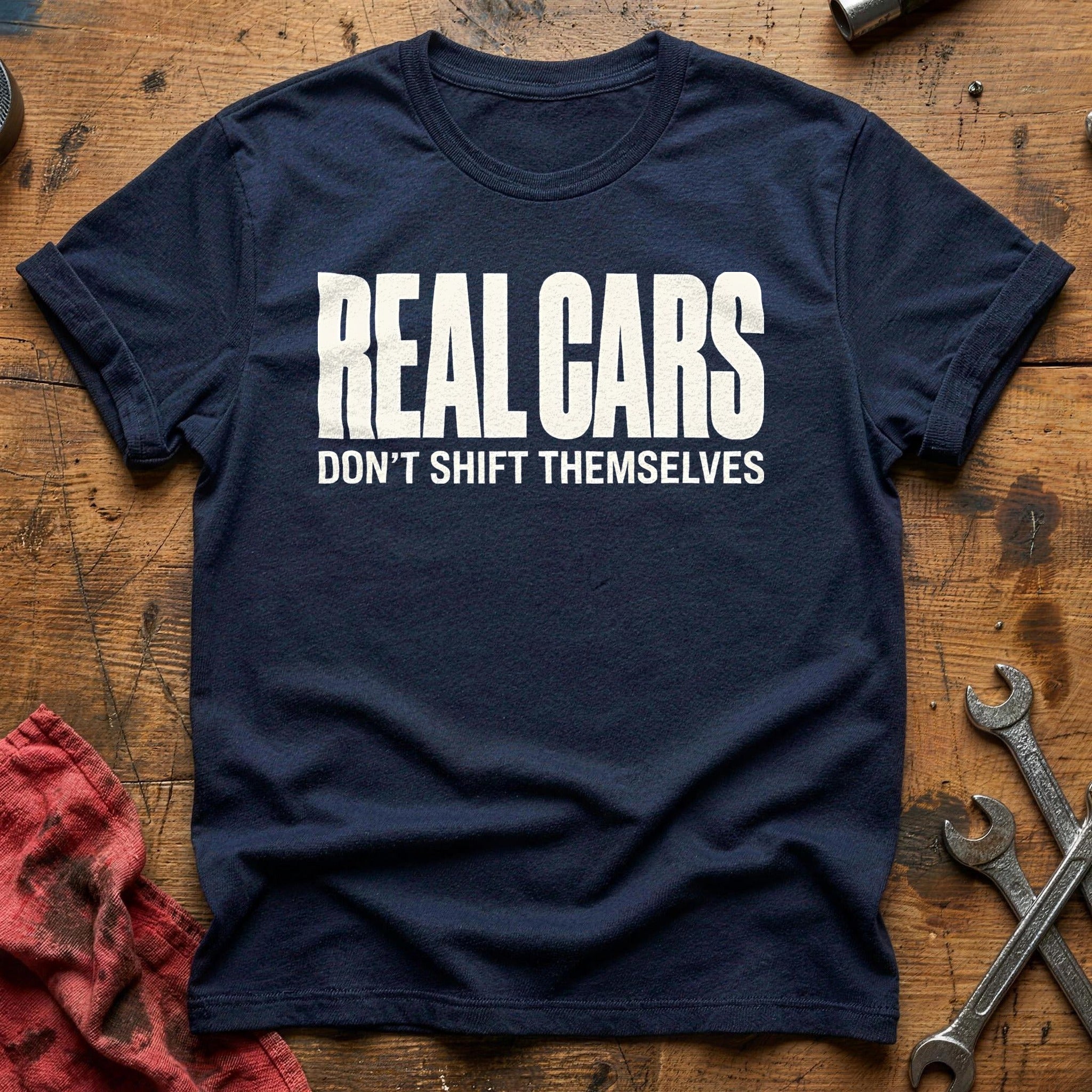 Real Cars Dont Shift Themselves 73 T-Shirt - Navy