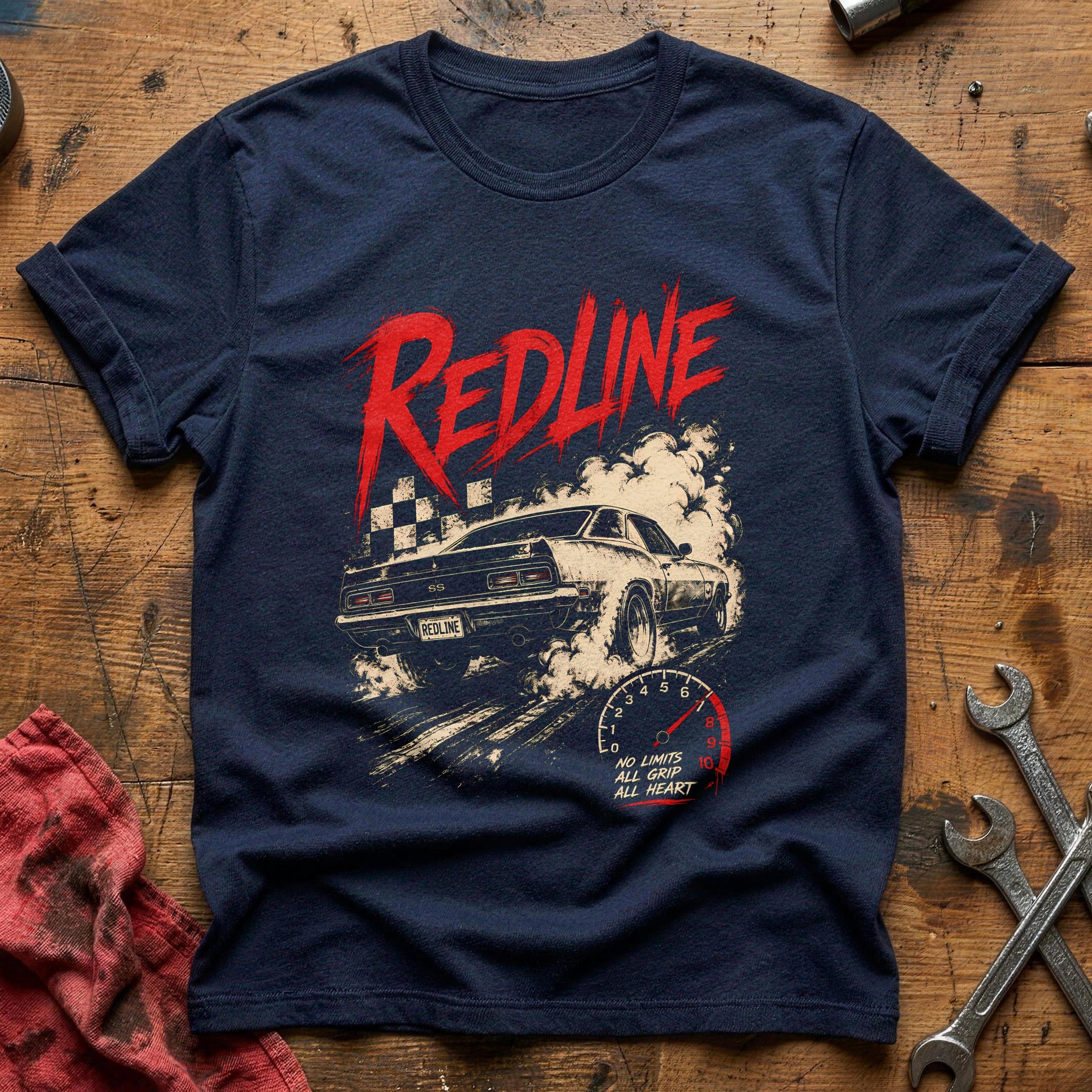 Redline Grunge 22 T-Shirt - Navy