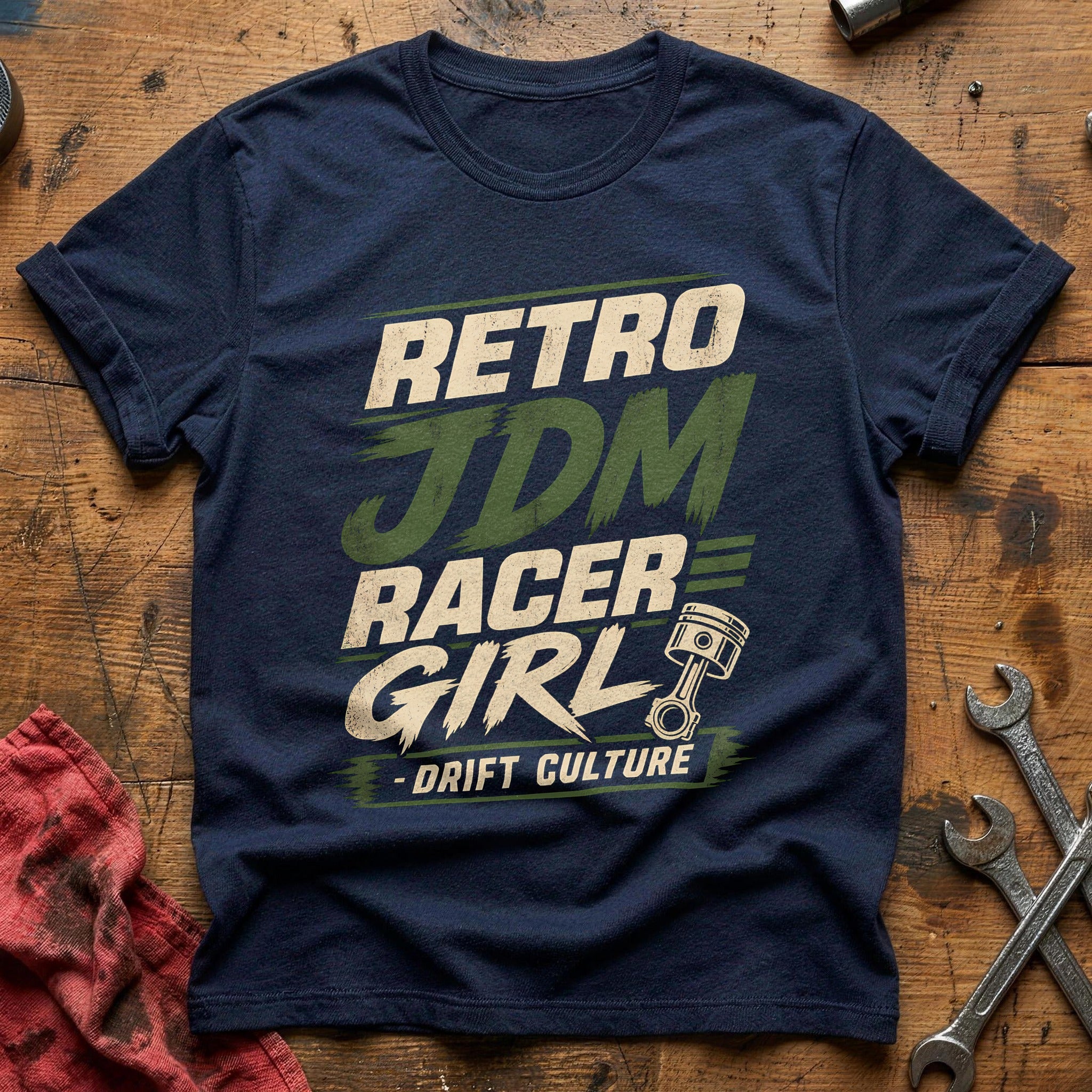 Retro Racer Girl - Navy