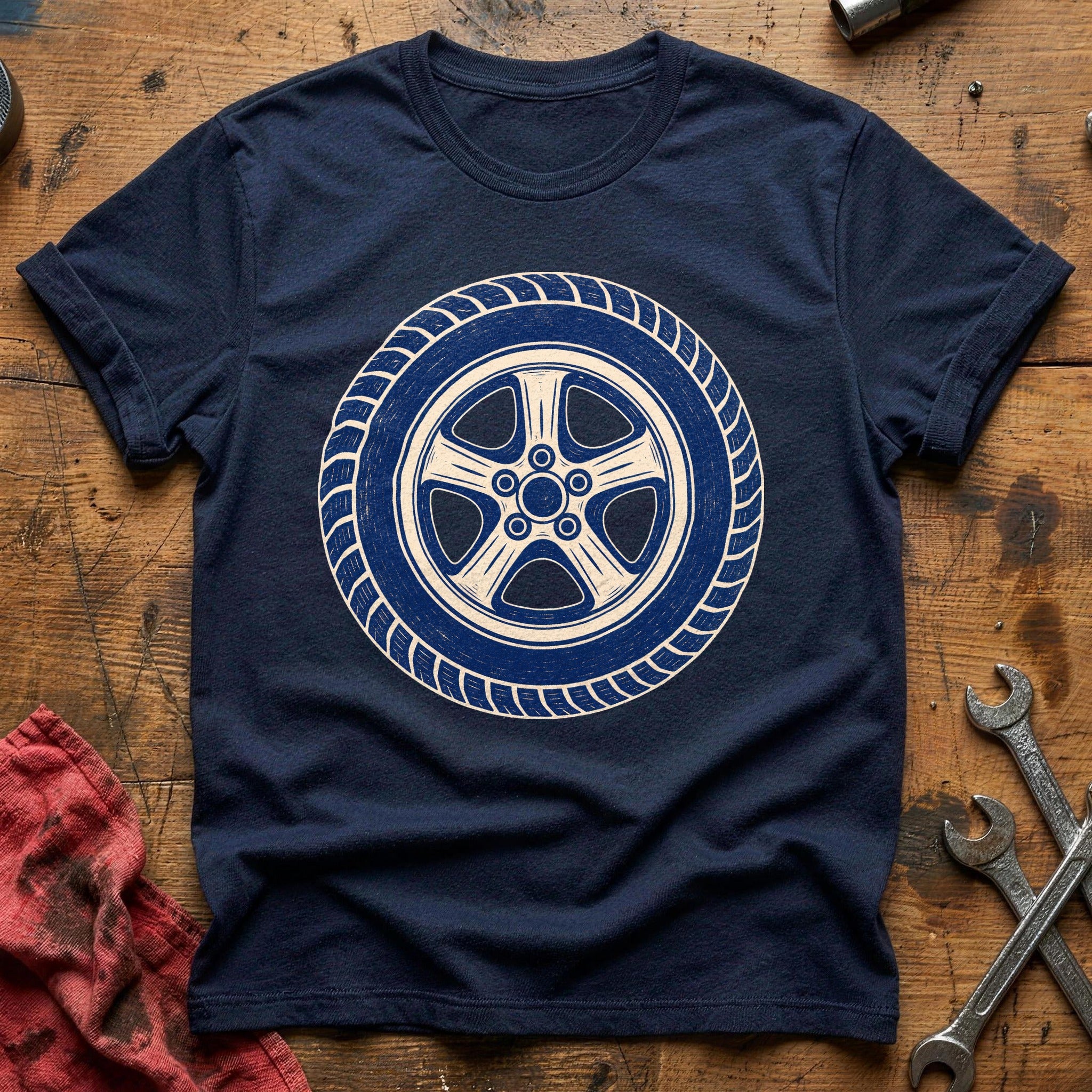 Rubber & Rim T-Shirt - Navy
