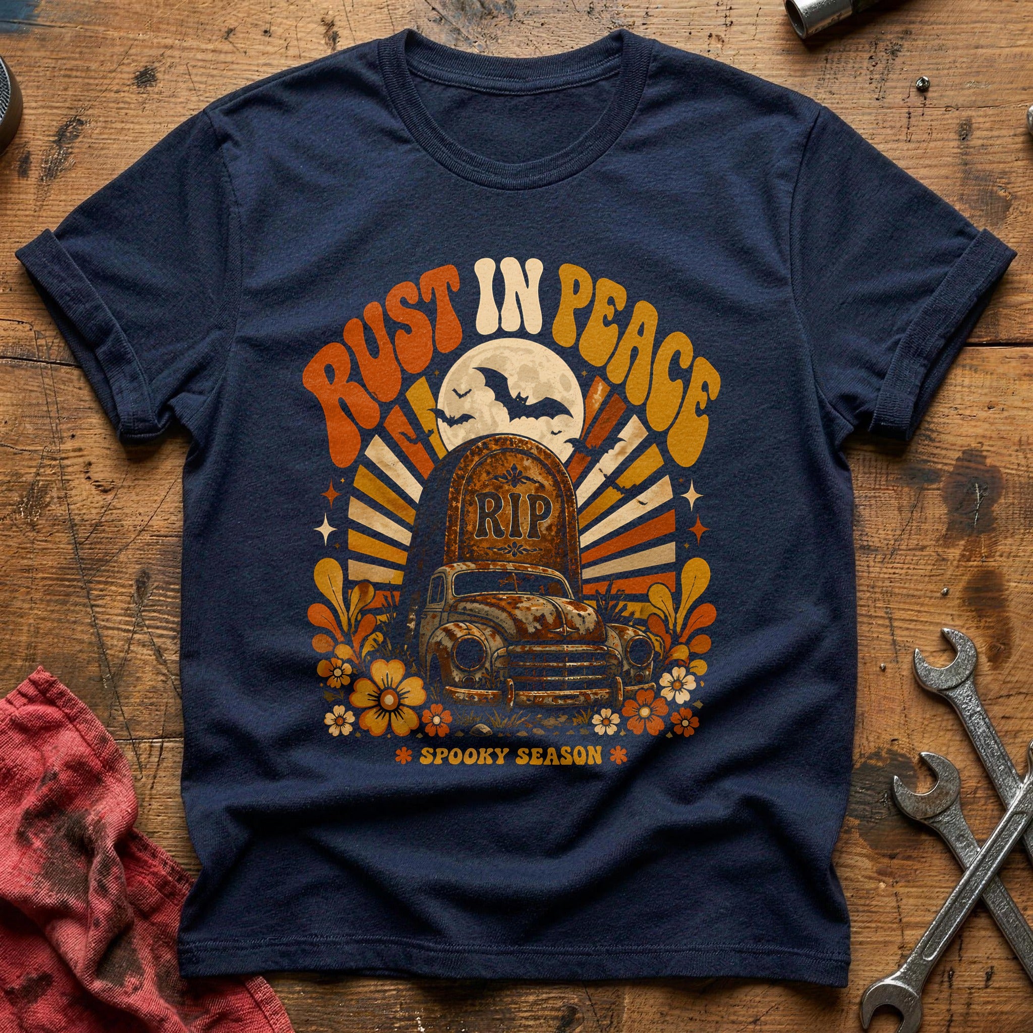 Rust In Peace 57 T-Shirt - Navy