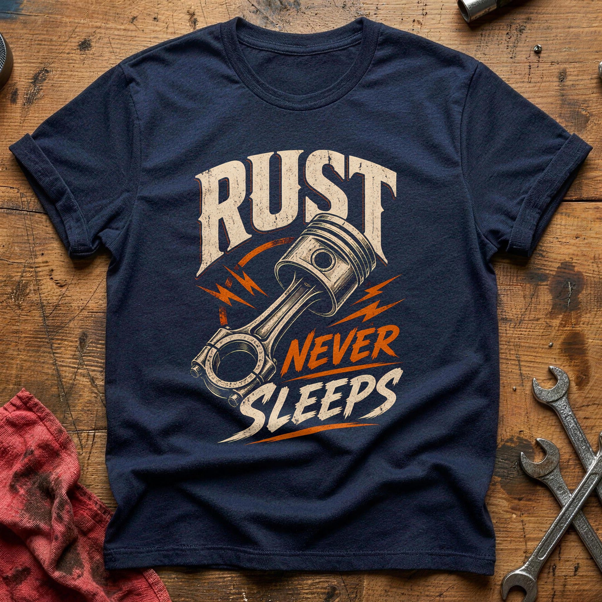 Rust Never Sleeps 22 T-Shirt - Navy