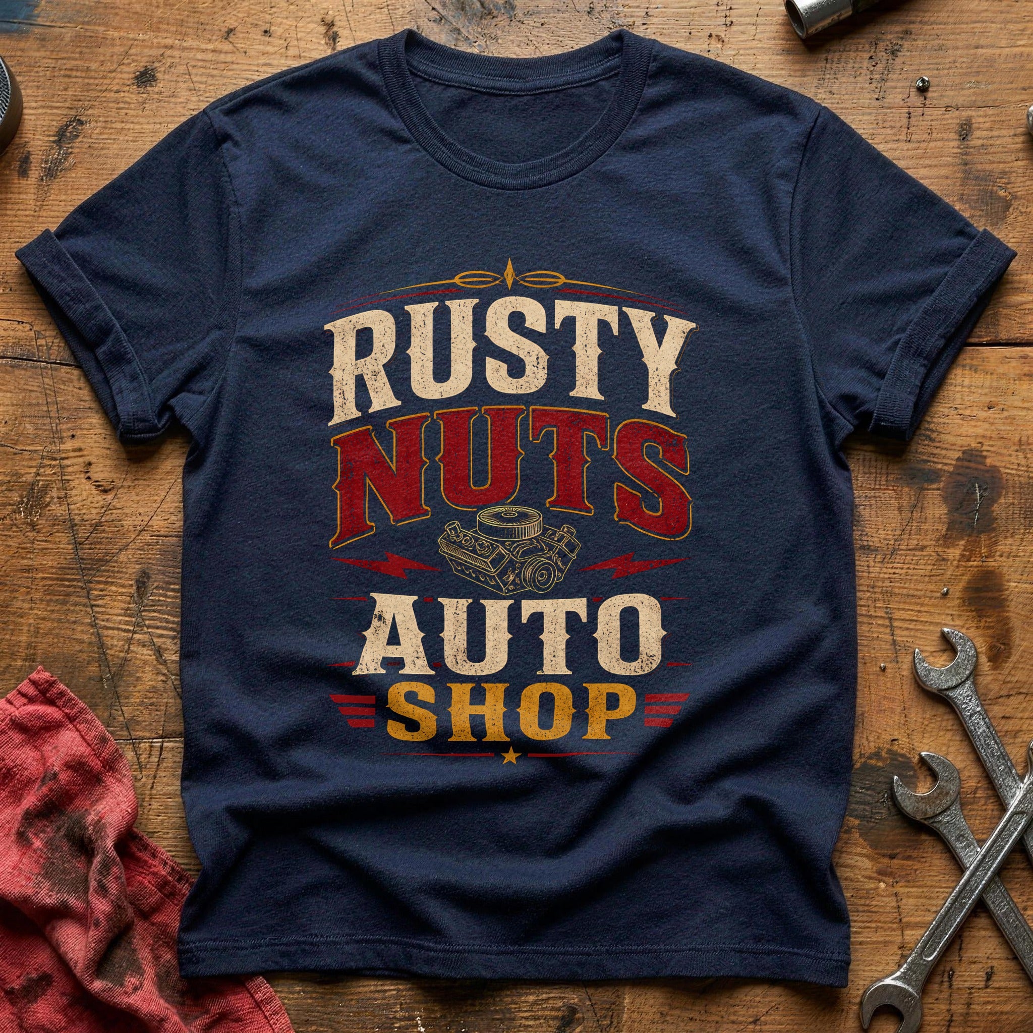 Rusty Nuts Auto Shop - Navy