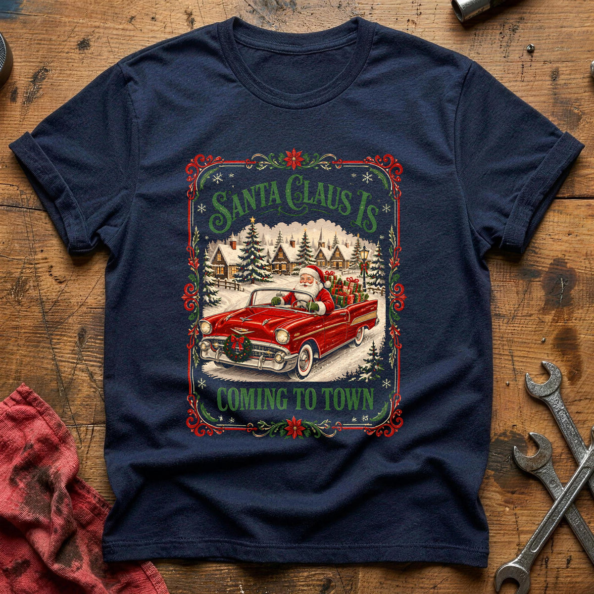 Santa Claus Is Coming To Town 88 T-Shirt - Navy