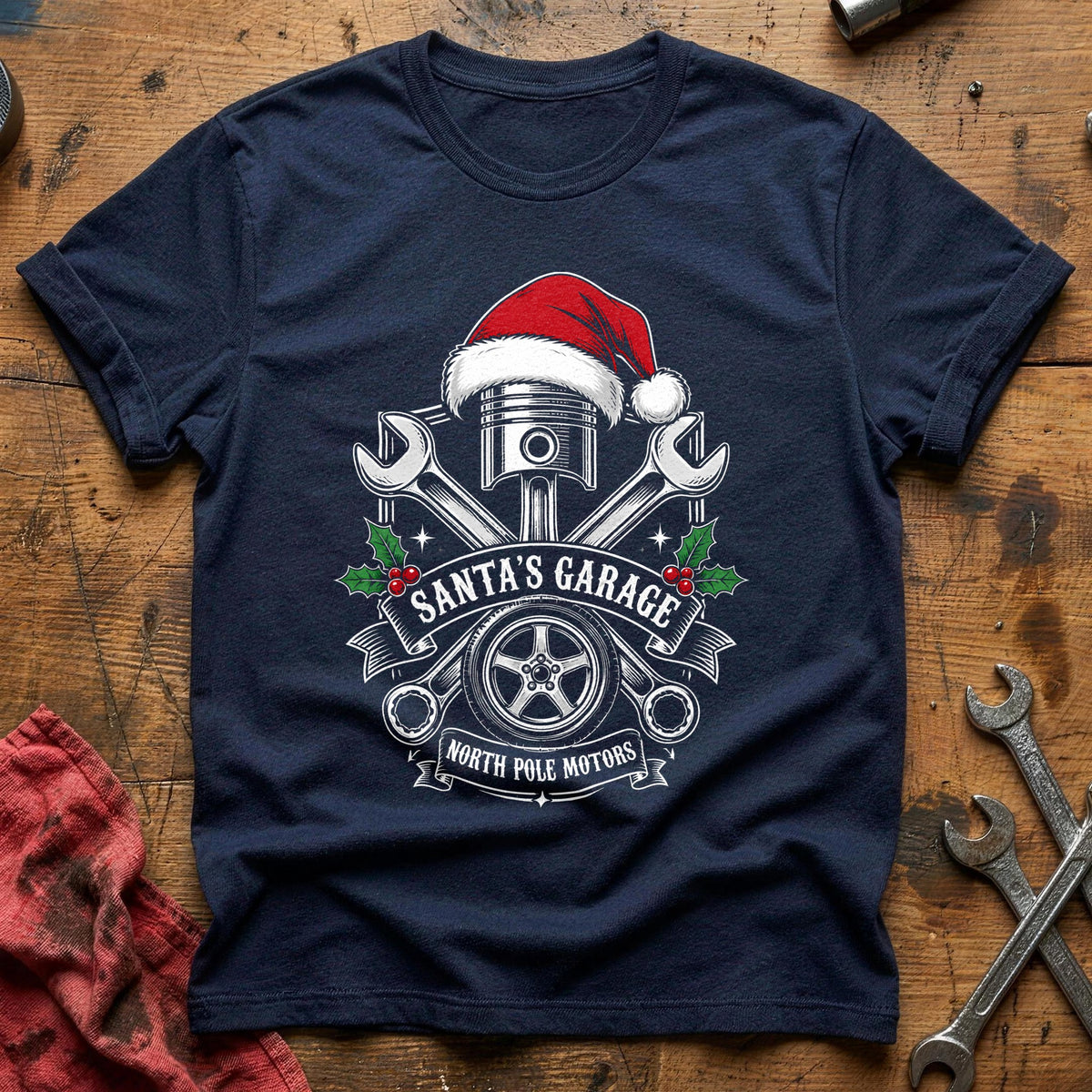 Santa's Garage 15 T-Shirt - Navy