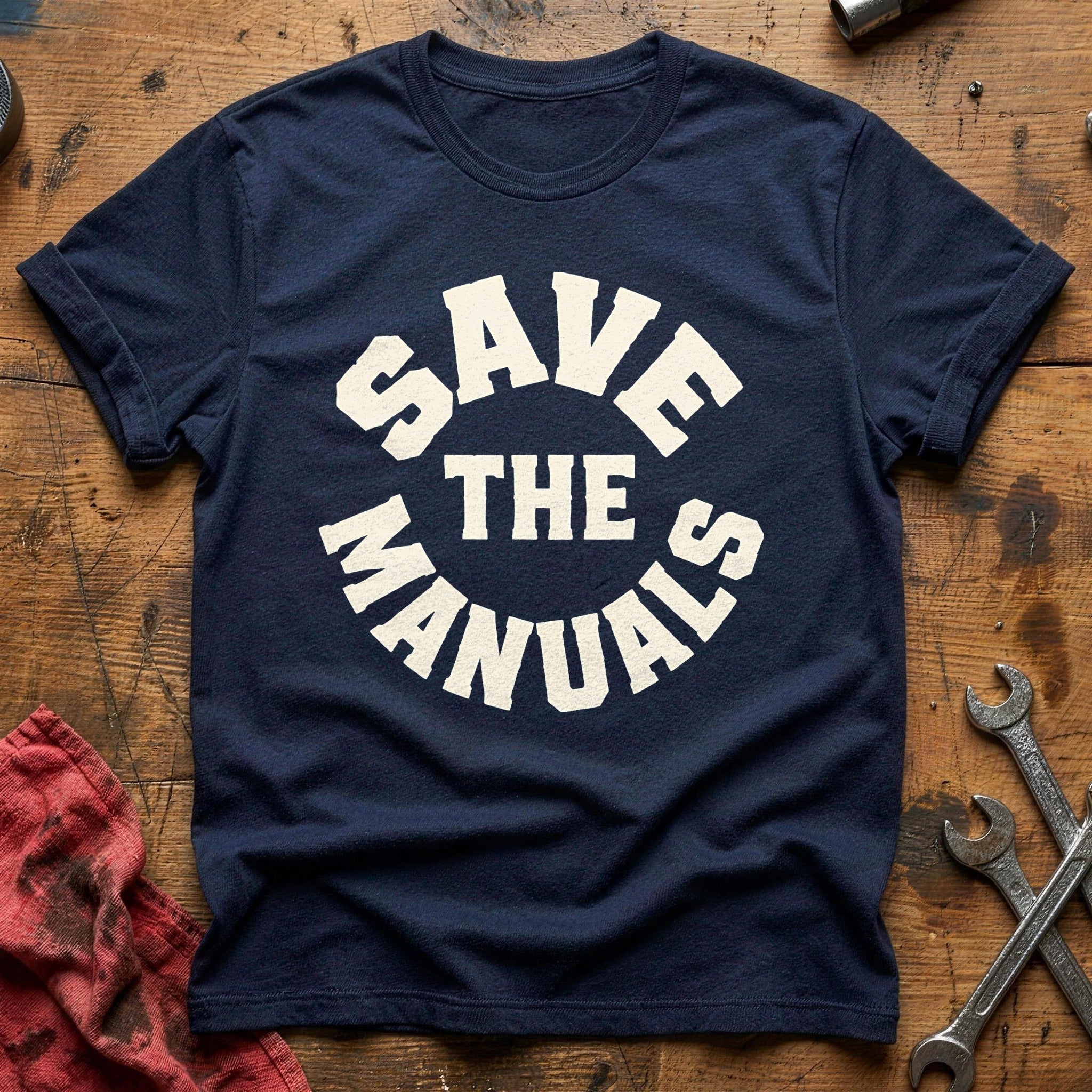 Save The Manuals 62 T-Shirt - Navy